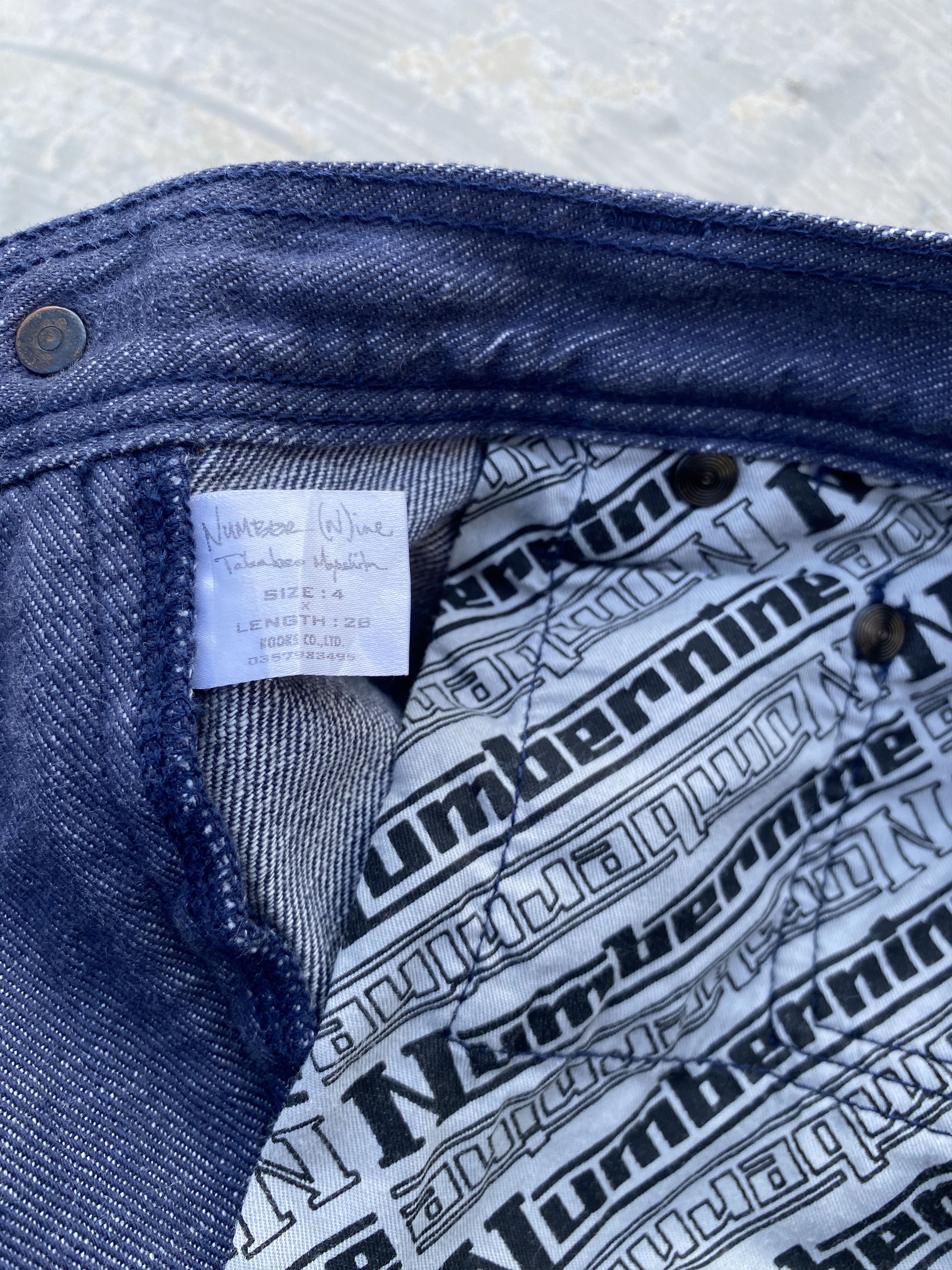 Japanese Brand Number Nine Pain Jeans 50s Roebuck Inspired Size US 33 - 14 Thumbnail