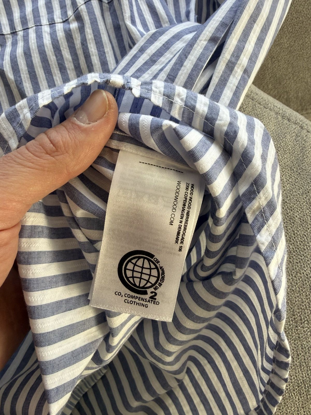Wood Wood Wood Wood Stripe Button Up Shirt size S-M Size US S / EU 44-46 / 1 - 7 Thumbnail