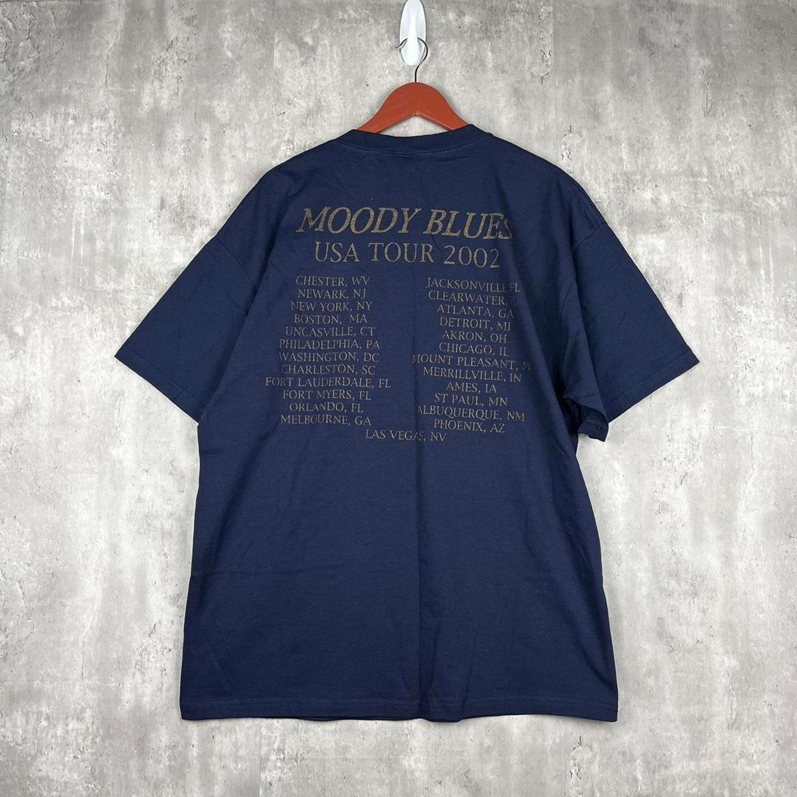 Band Tees × Vintage Vintage The Moody Blues Band USA Tour Tshirt Size US XL / EU 56 / 4 - 3 Thumbnail