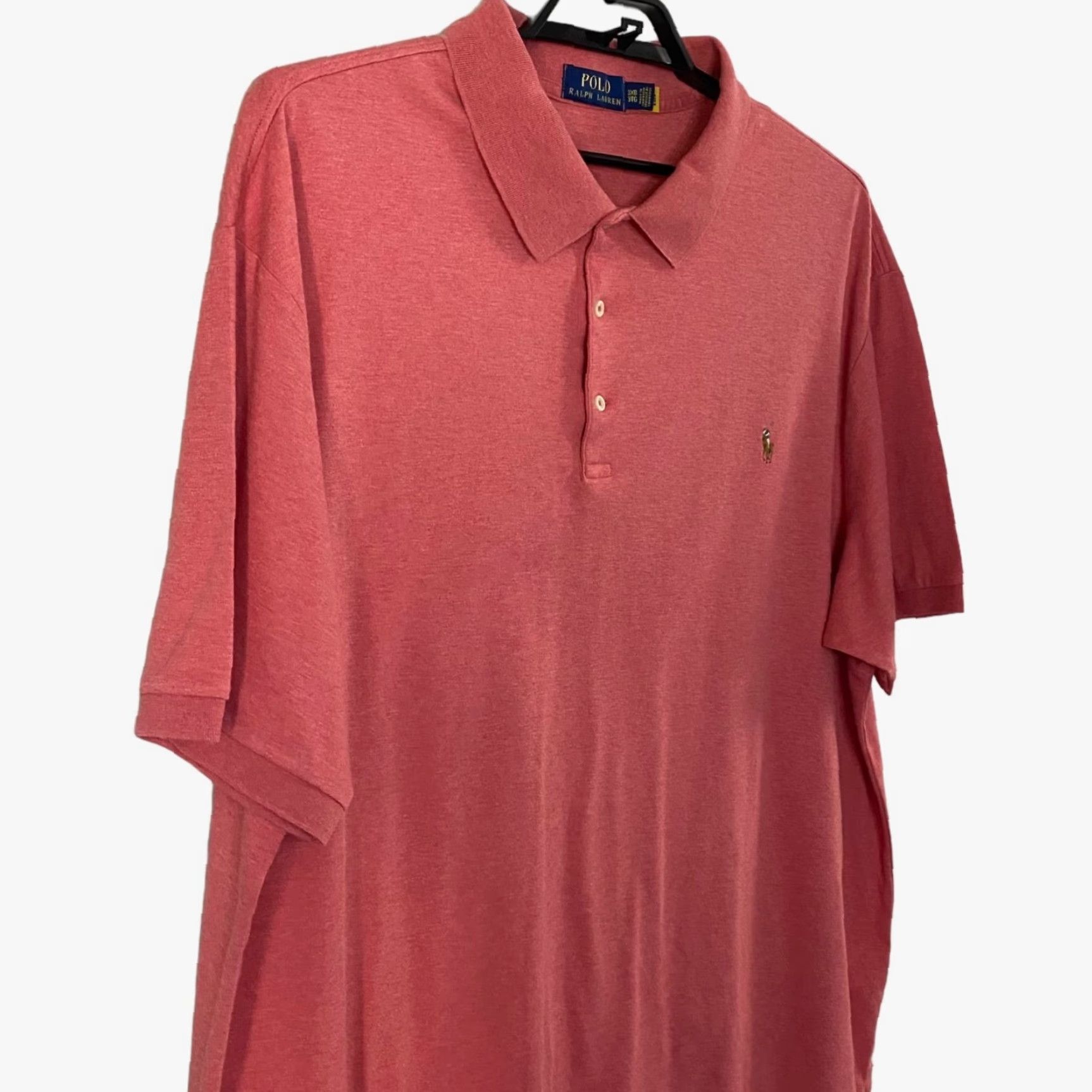 Ralph Lauren VINTAGE Polo Ralph Lauren Big & Tall Soft Cotton Polo Shirt Light Red Mens Size 3XB Size US XXL / EU 58 / 5 - 4 Thumbnail