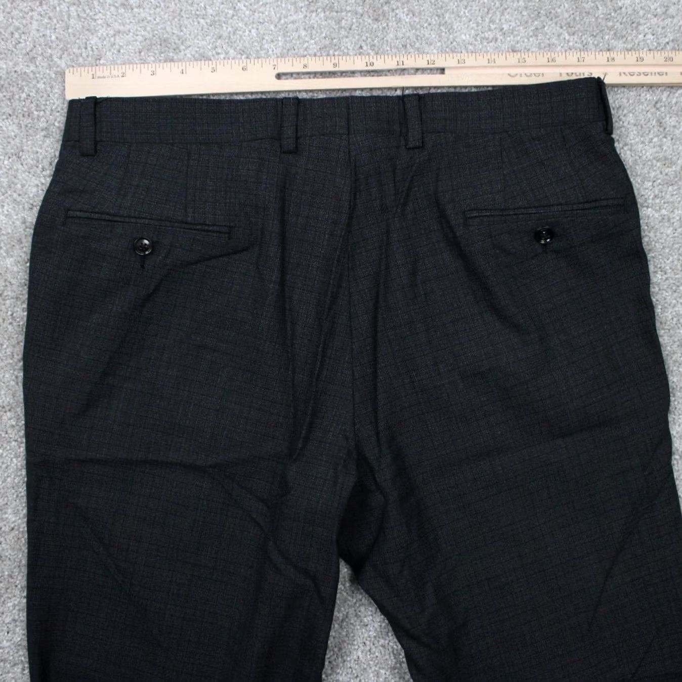 Ted Baker Ted Baker London Dress Pants Mens 36R Black Wool Flat Front Inseam 32" Casual Formal 100% Wool Slob? Size US 36 / EU 52 - 7 Thumbnail