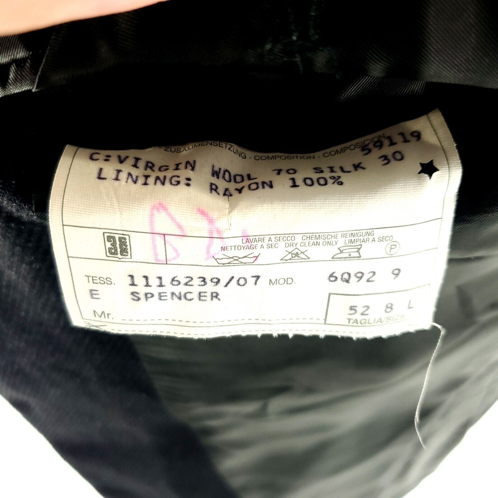 Corneliani Corneliani Wool Silk 3 Button Blazer 38L Black Side Striped Size 38L - 7 Thumbnail