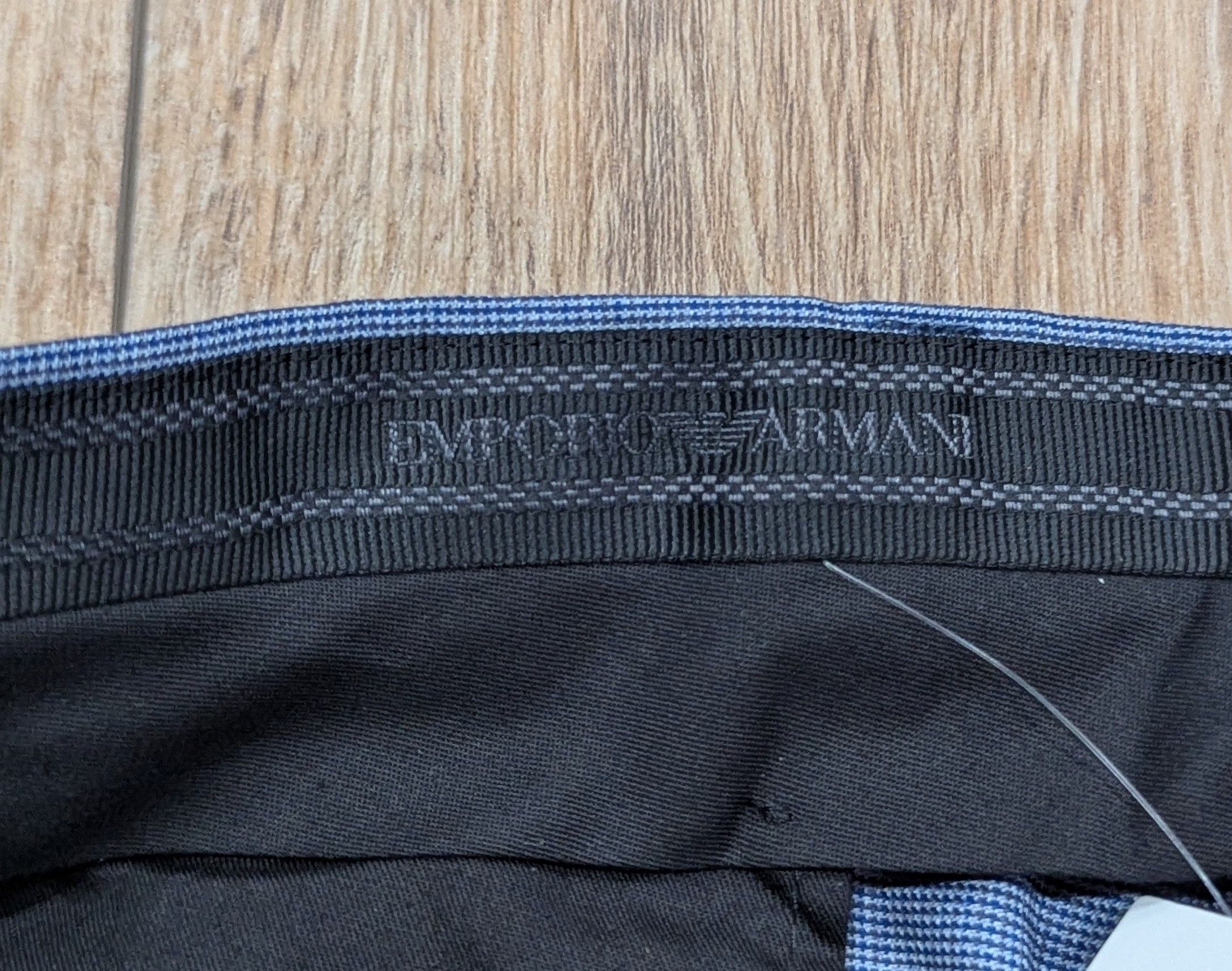 Emporio Armani Emporio Armani Flat Front Dress Pants Blue 50 US 34 Size US 34 / EU 50 - 6 Thumbnail