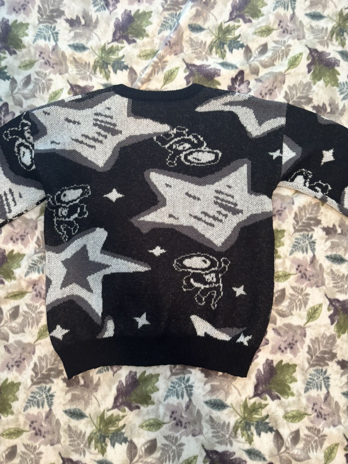 Other Y2K Space Graphic Sweater – Black/Grey/White Knit Streetwear Size US L / EU 52-54 / 3 - 3 Thumbnail