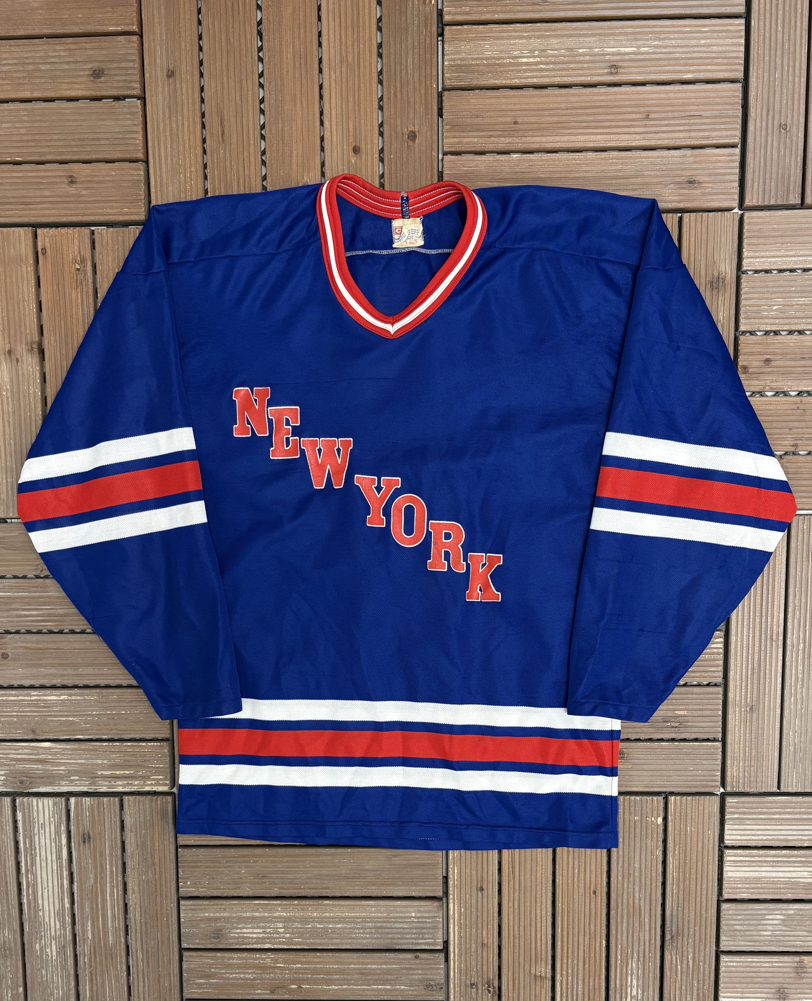 New York Rangers Vintage CCM Blue Hockey Jersey