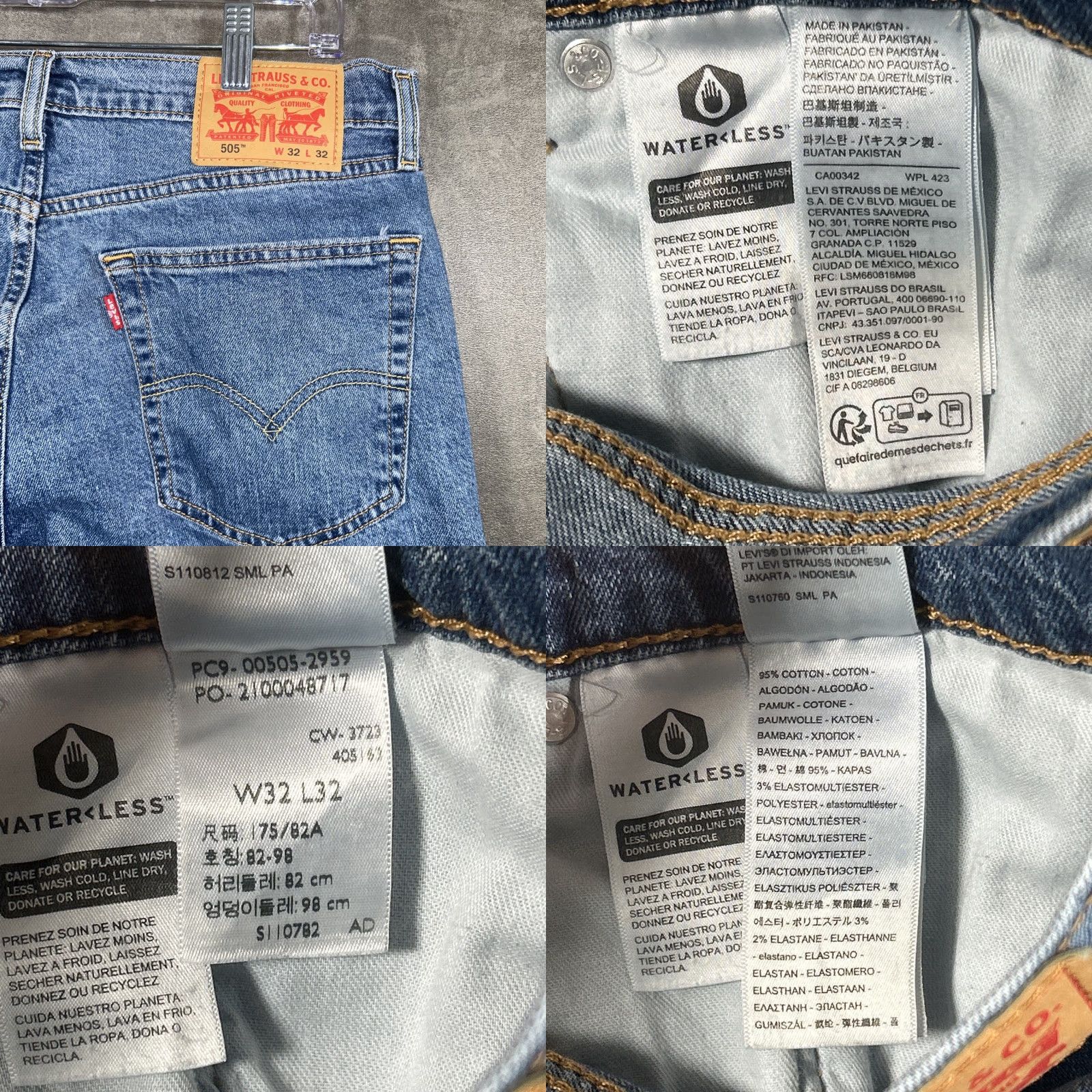Levi's Levi's Jeans 505 Blue Mens 32x32 Straight 5-Pocket Denim Size US 32 / EU 48 - 8 Thumbnail