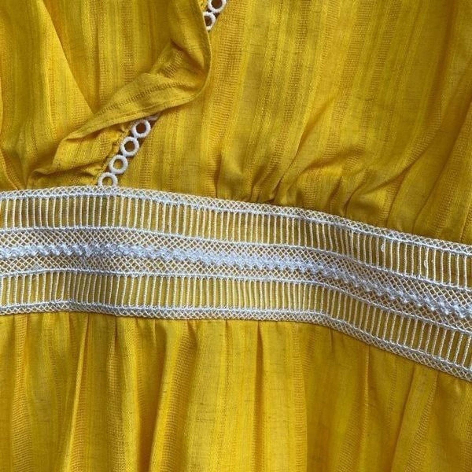 Anthropologie Tularosa Eliah DressYellow Eyelet size small, MSRP $228 Size S / US 4 / IT 40 - 4 Thumbnail