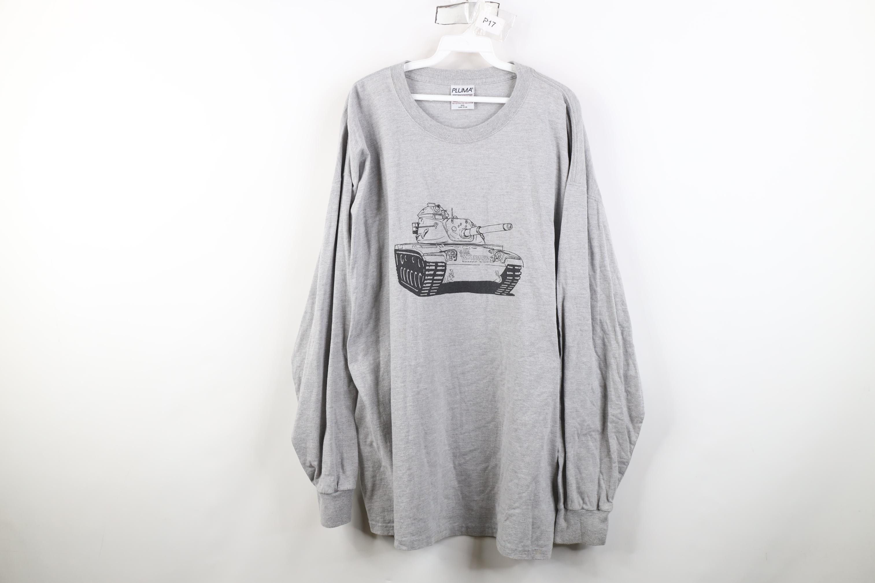 Vintage Vintage 90s Y2K Wisconsin Tank Long Sleeve T-Shirt Gray Size US XXL / EU 58 / 5 - 1 Thumbnail
