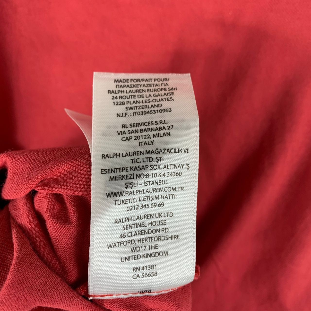 Polo Ralph Lauren Polo Ralph Lauren Red Polo Bear Tee Shirt Size US L / EU 52-54 / 3 - 19 Thumbnail