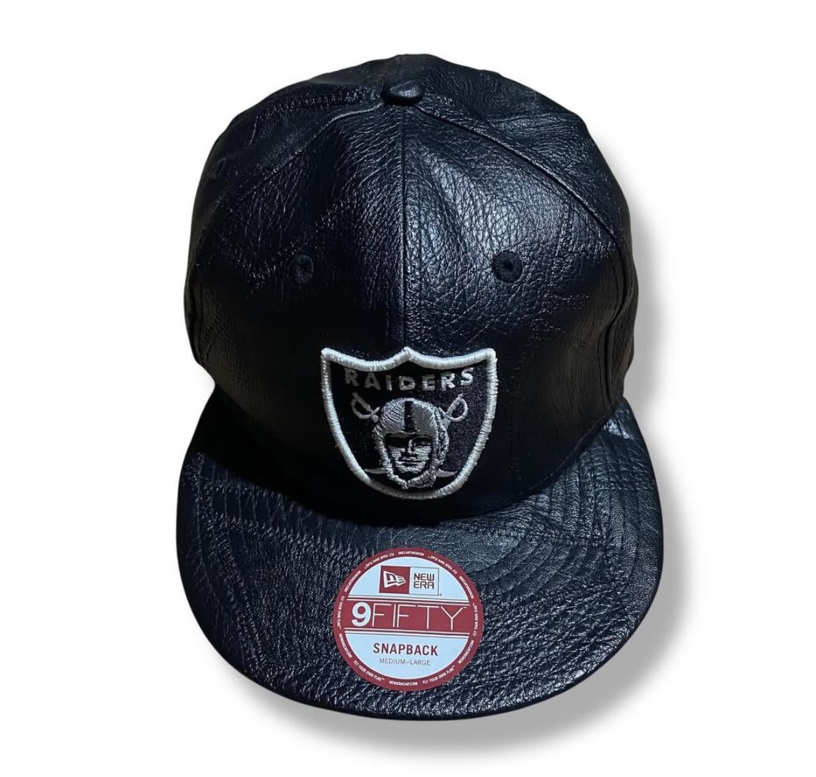 2000s Raiders x NFL New Era Leather Snapback Hat