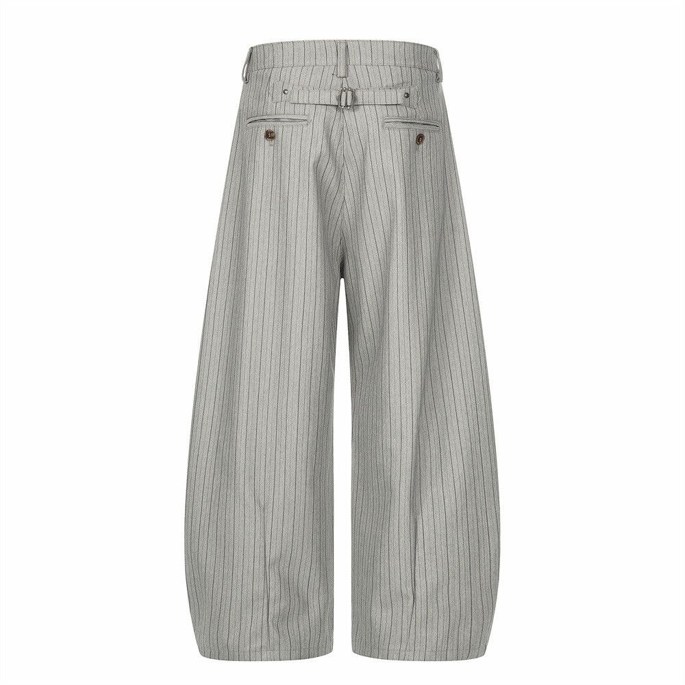 Japanese Brand American retro cleanfit loose striped curved pants Size US 32 / EU 48 - 2 Thumbnail
