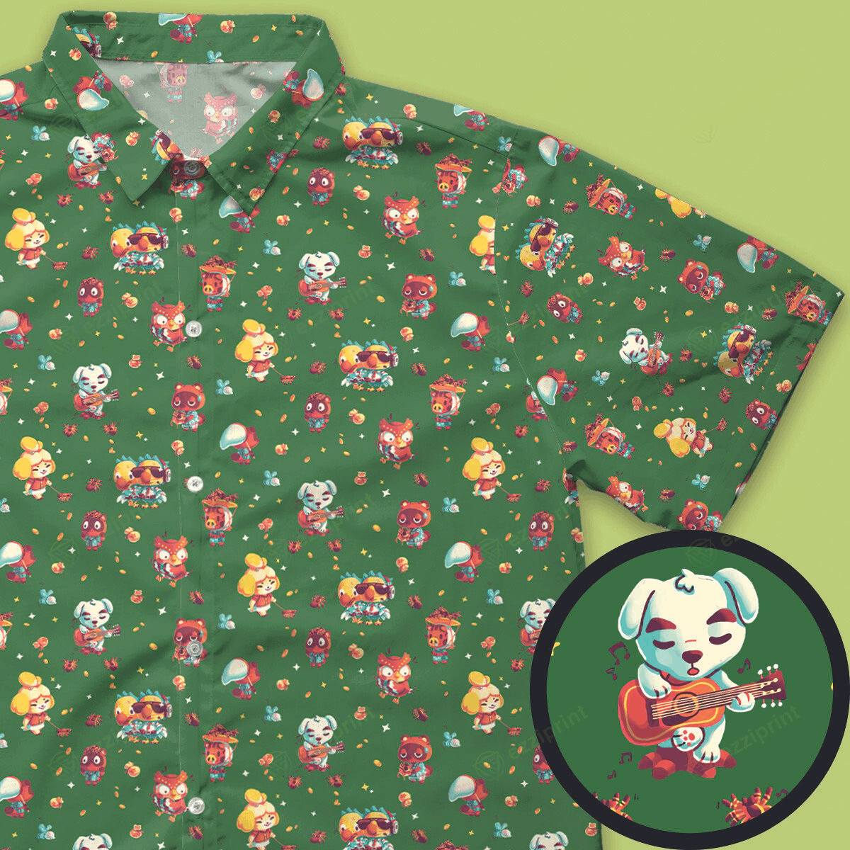 Designer × The Unbranded Brand Animal Crossing Pattern Button Down Shirt Size US L / EU 52-54 / 3 - 1 Thumbnail