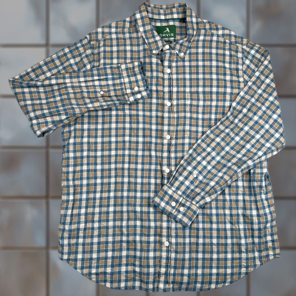Orvis Orvis Classic Gingham Button Down Shirt Mens XL Long Sleeve Size US XL / EU 56 / 4 - 1 Thumbnail