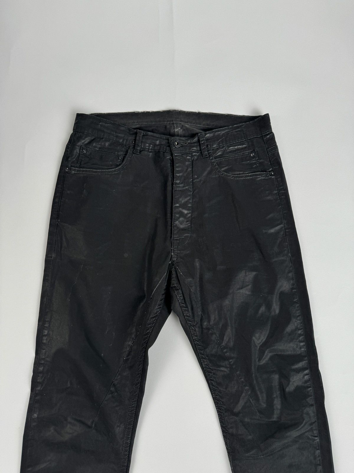 Rick Owens × Rick Owens Drkshdw Rick Owens Torrence Cut Waxed Denim Size US 28 / EU 44 - 2 Thumbnail
