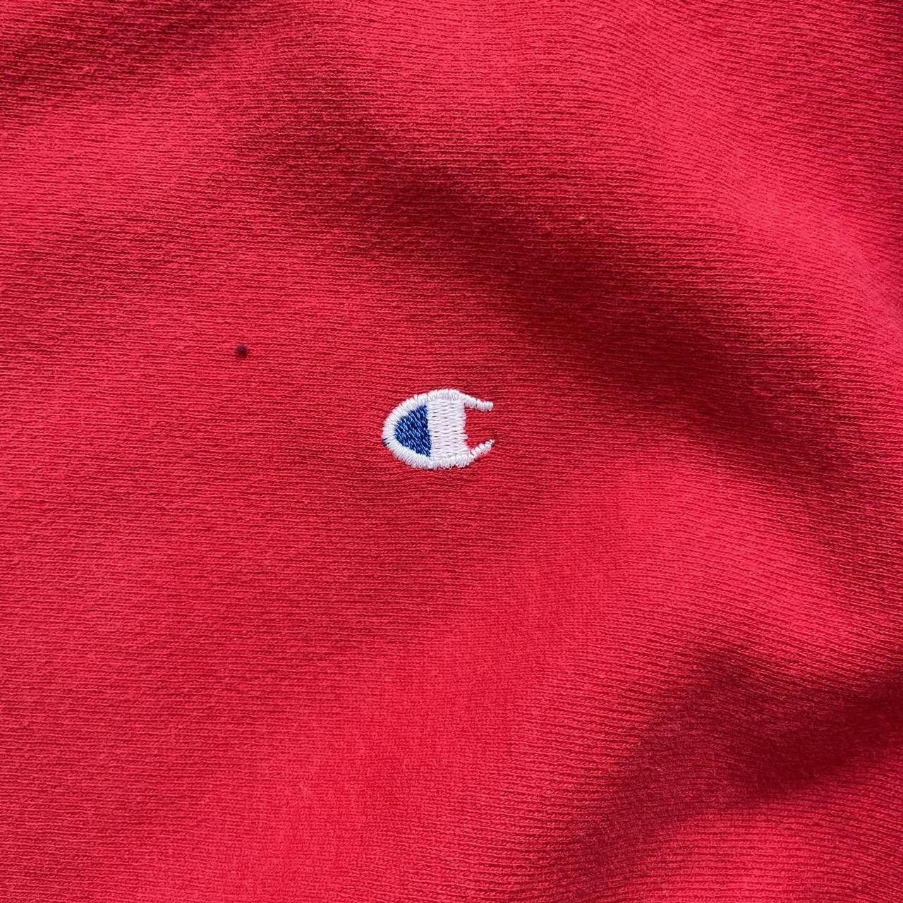 Champion × Vintage Vintage 90's Red Champion Reverse Weave Sweatshirt Size US XL / EU 56 / 4 - 2 Thumbnail