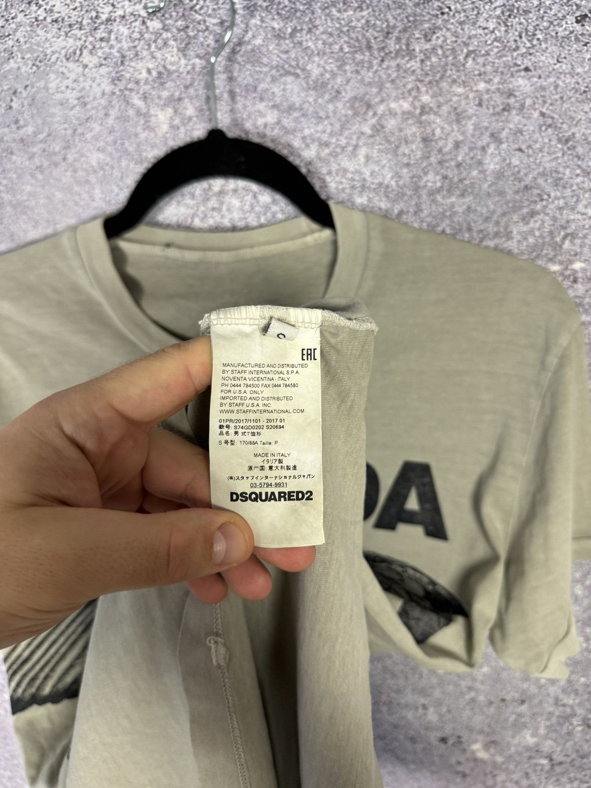 Dsquared2 DSQUARED2 T-Shirt Nevada Print Beige Small Men’s Size US S / EU 44-46 / 1 - 11 Thumbnail