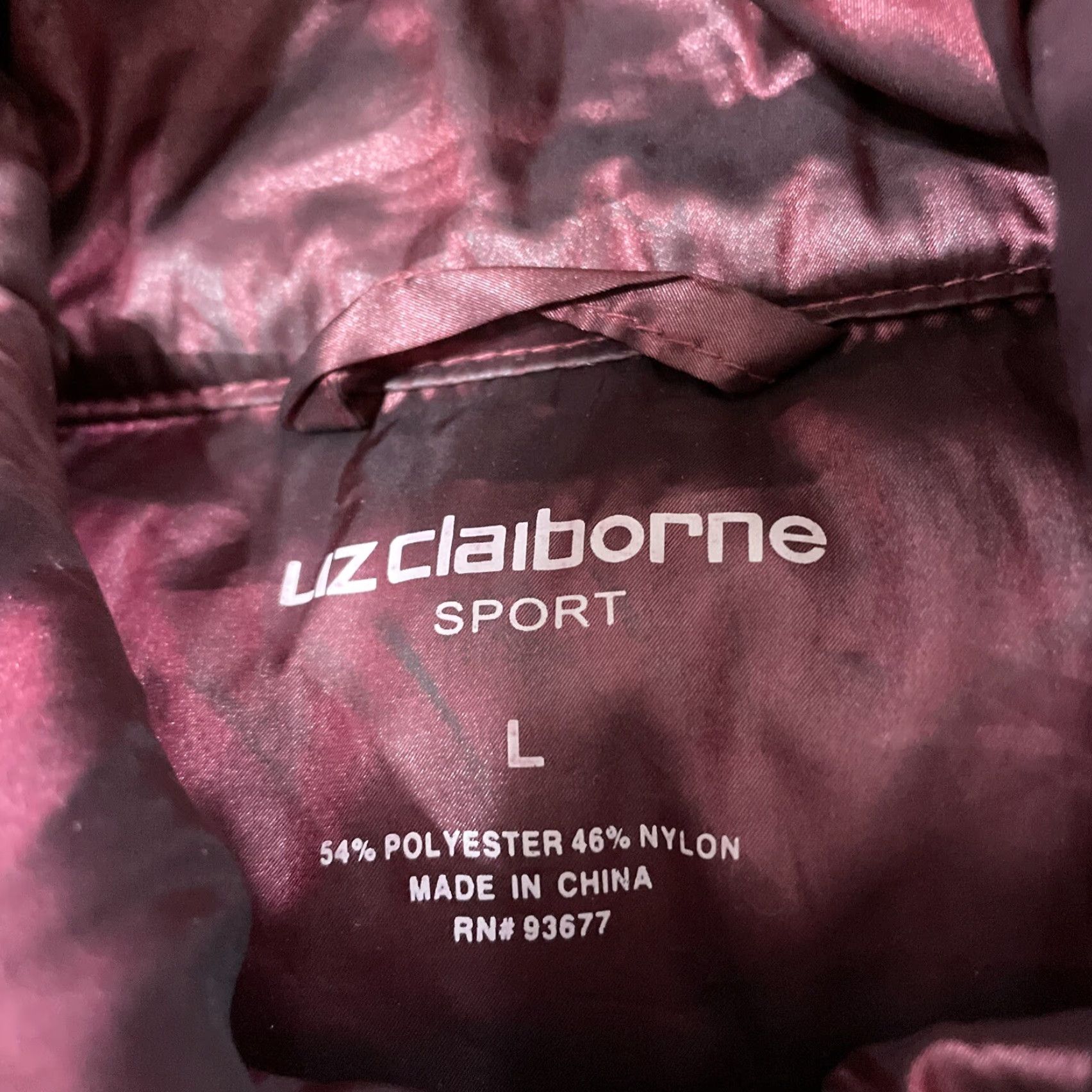 Liz Claiborne LIZ CLAIBORNE SPORT Down Puffer Vest Womens L Red Zip Snap Pockets Lightweight Casual Outdoor Holiday Runtime: Down Size L / US 10 / IT 46 - 6 Thumbnail