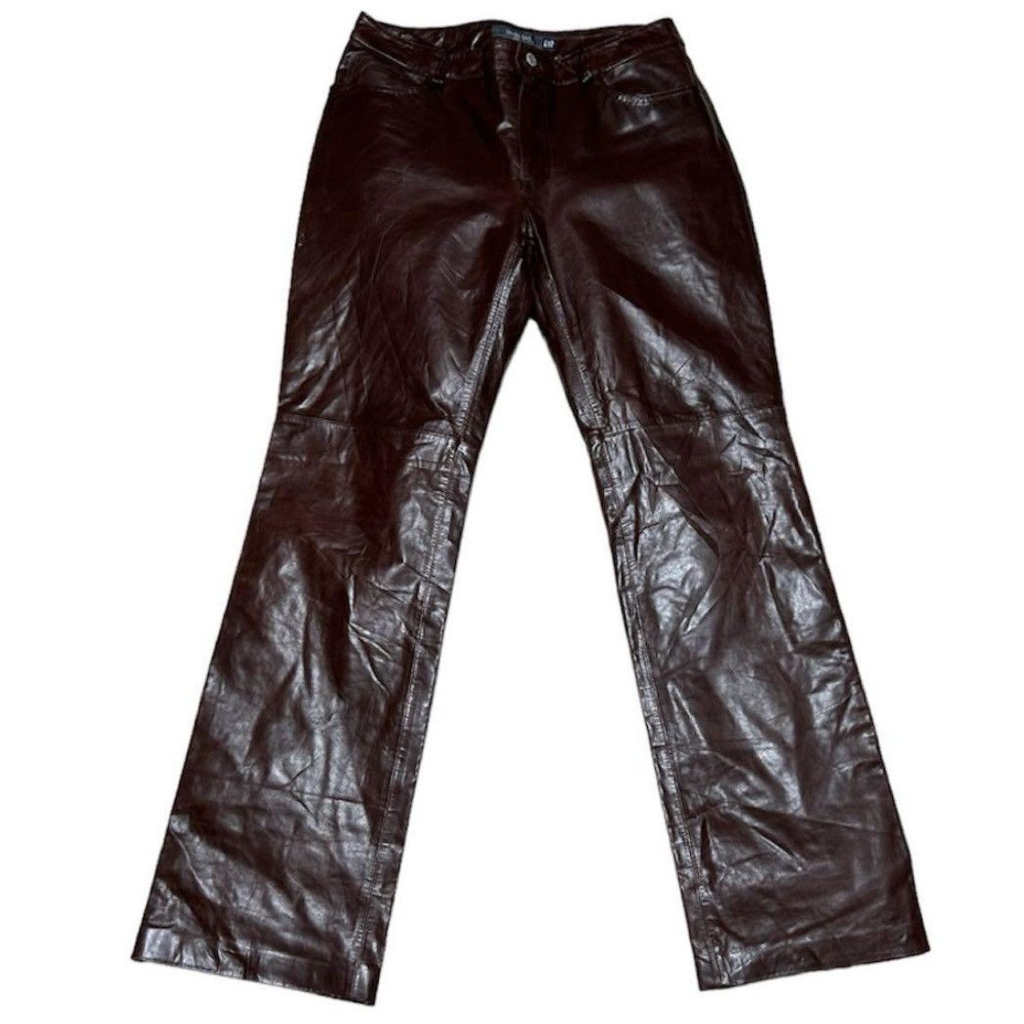 Gap AW2000 GAP LEATHER PANTS BROWN Size US 30 / EU 46 - 1 Thumbnail
