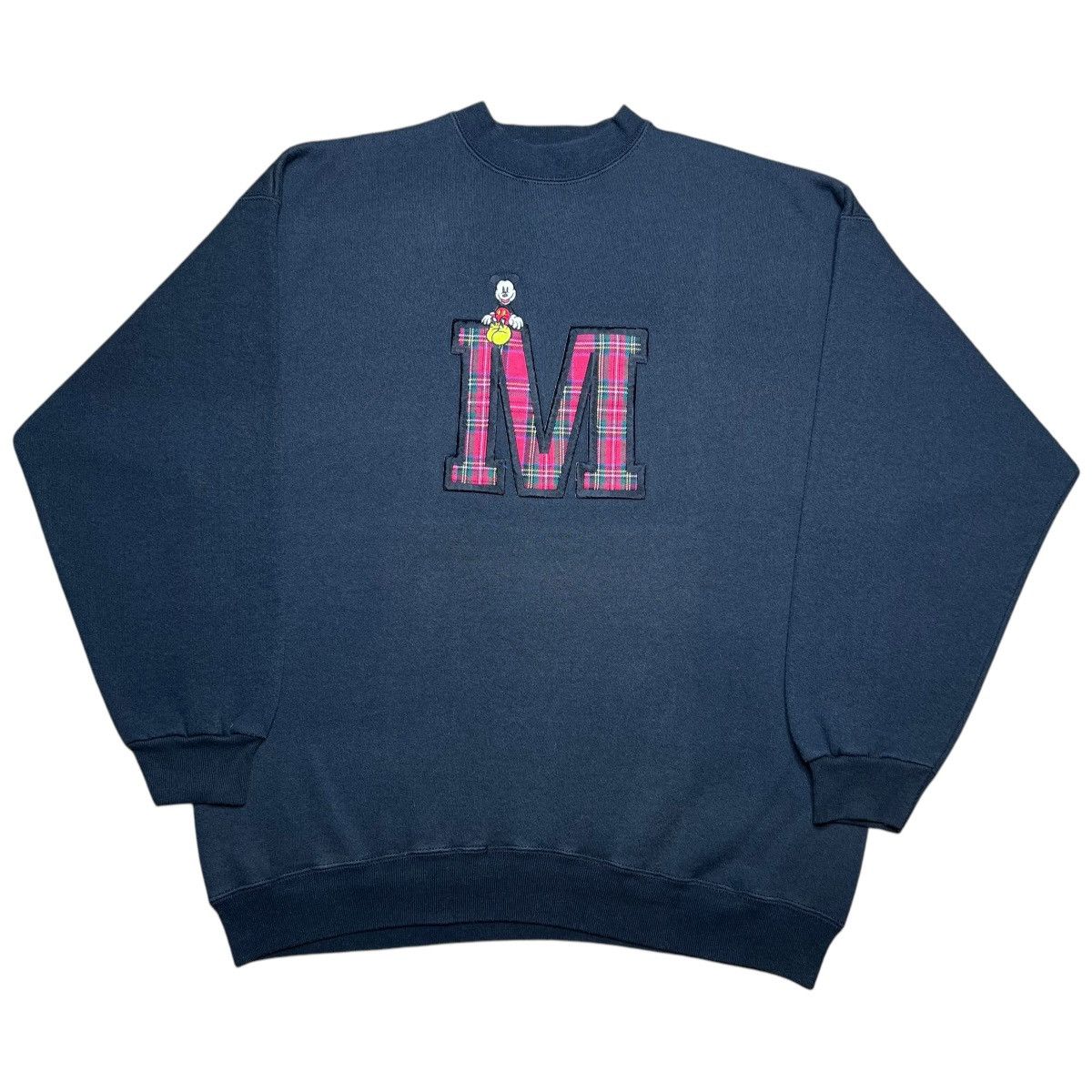 Disney × Vintage Vtg 90s Disney Mickey Mouse Embroidered Letter Sweatshirt Size US XL / EU 56 / 4 - 1 Thumbnail
