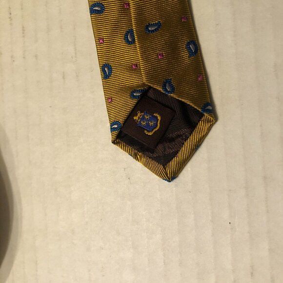Robert Talbott Robert talbott men's new gold 100%silk tie 3" X 61 1/2" Size ONE SIZE - 5 Thumbnail