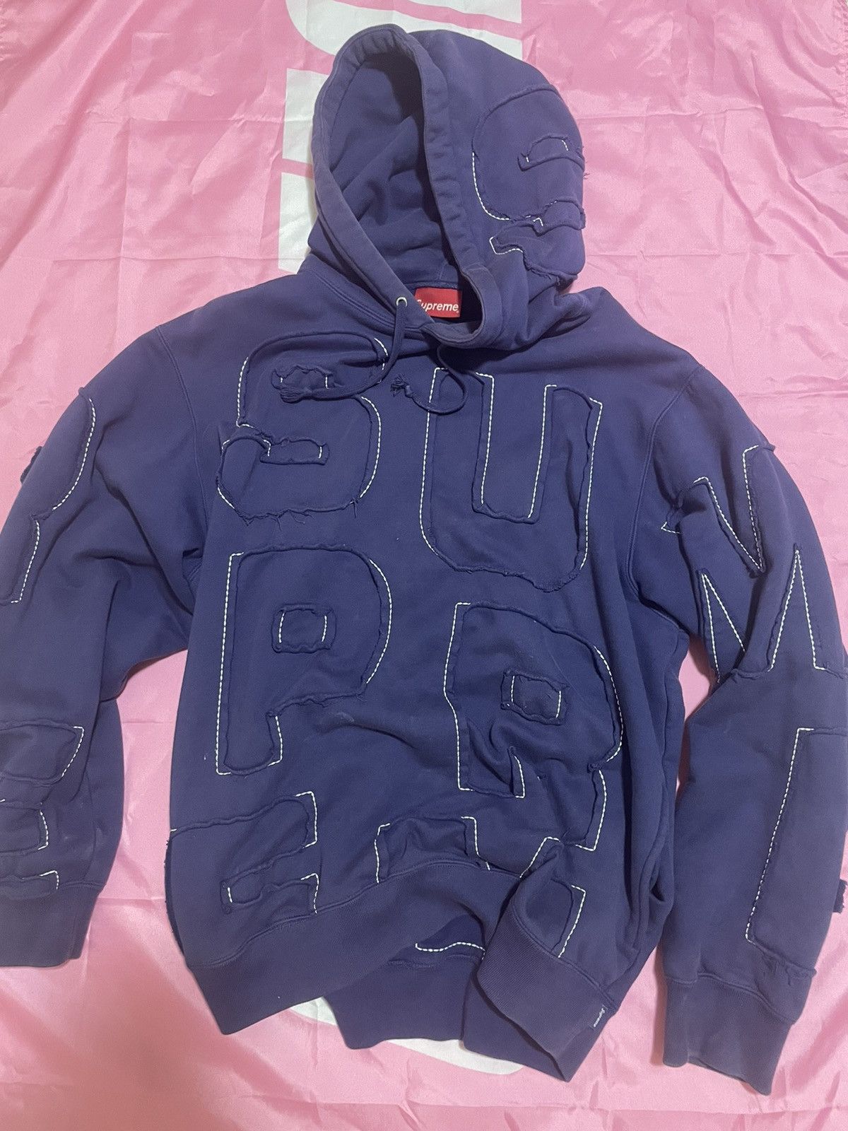 Supreme CUTOUT LETTERS HOODED SWEATSHIRT | Grailed