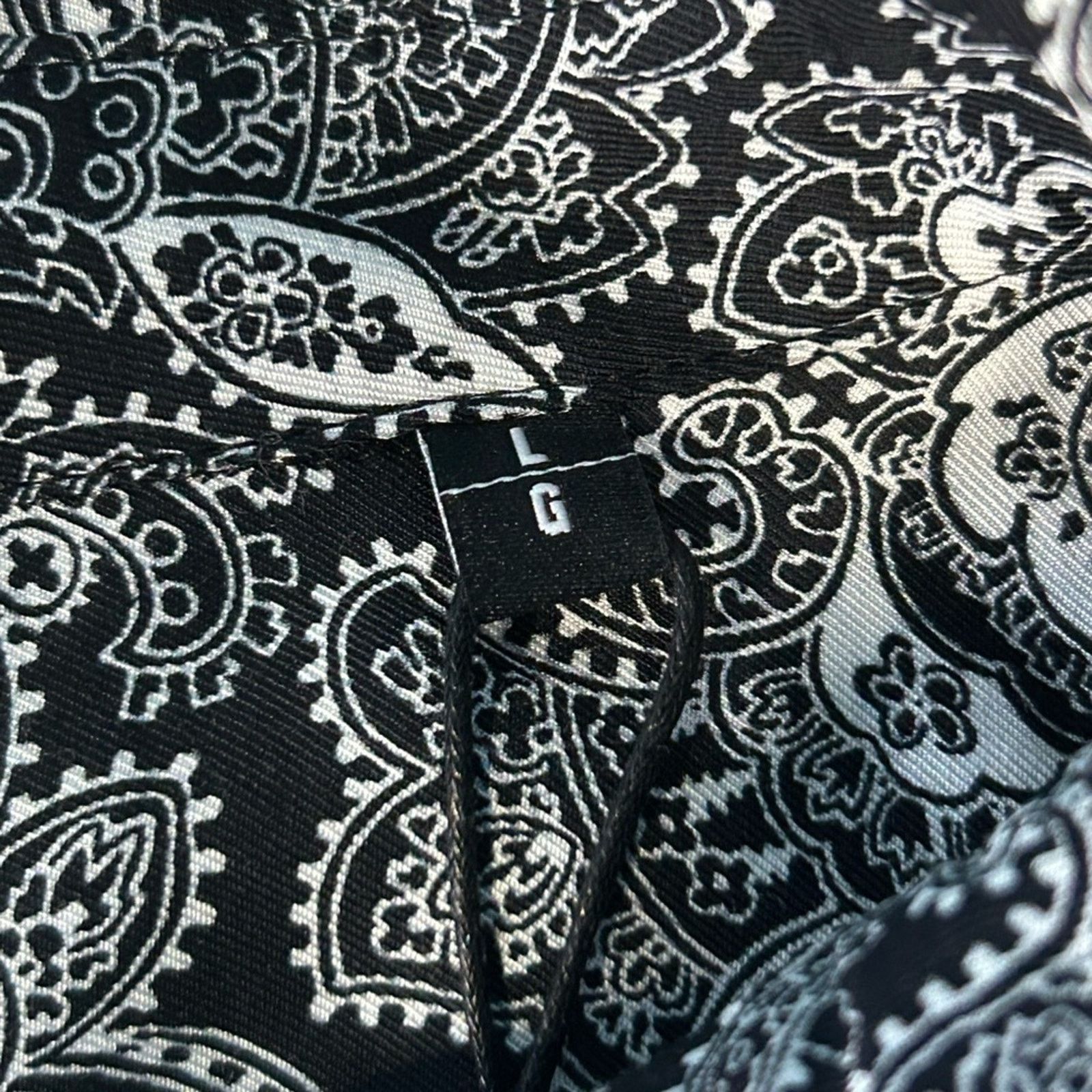 The Kooples The Kooples Paisley Print Button Shirt Black White NWT L Size L / US 10 / IT 46 - 4 Thumbnail