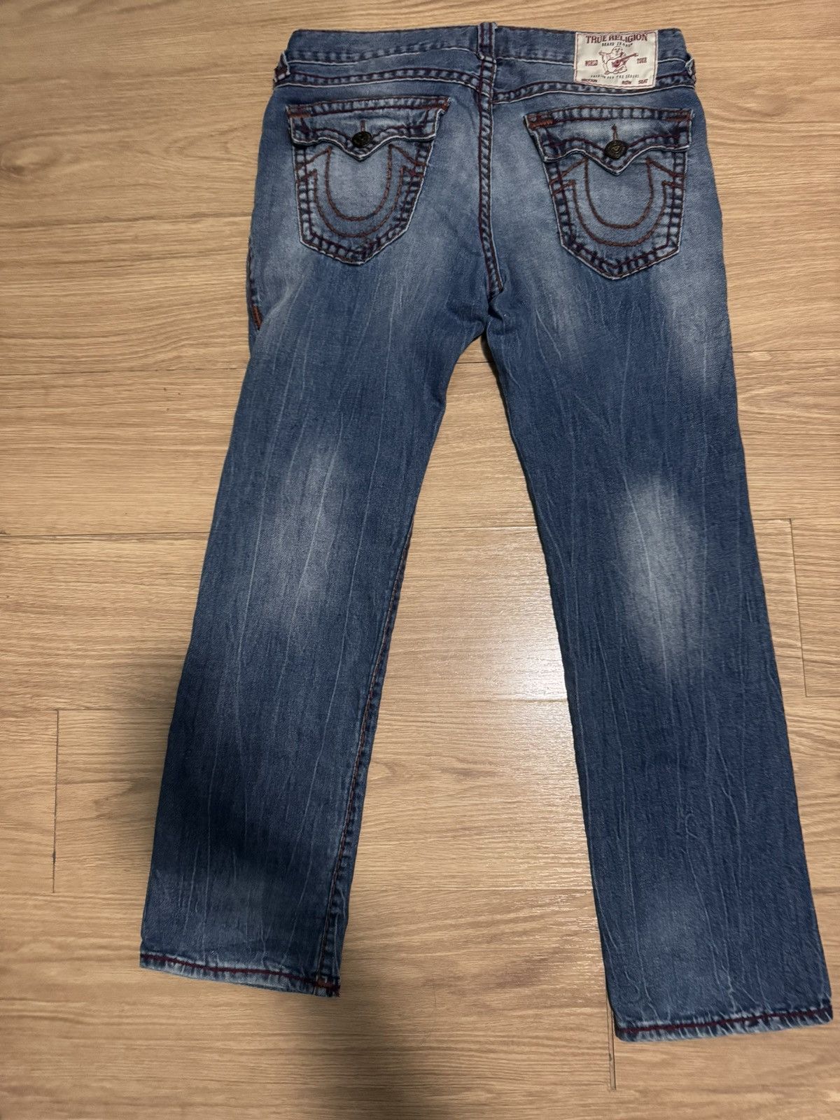 True Religion True Religion Ricky Relaxed Straight Vintage Denim Size US 34 / EU 50 - 1 Thumbnail