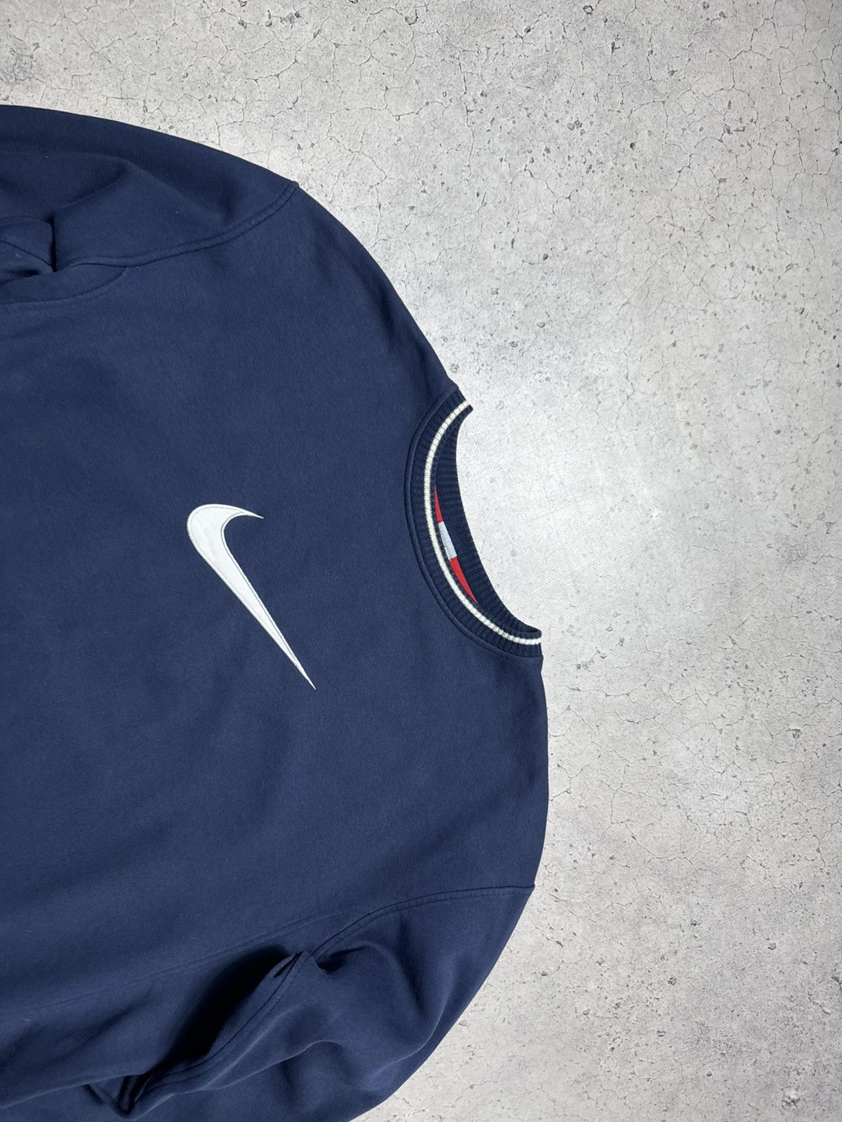 Nike Nike Big Swoosh Sweatshirt Navy Vintage Size XXL Size US XXL / EU 58 / 5 - 4 Thumbnail