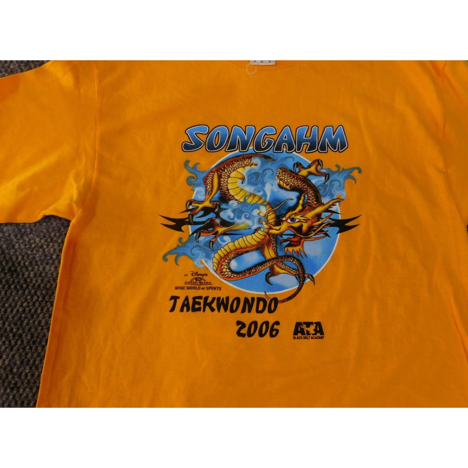 Disney Disney Songahm Taekwondo Shirt Mens Medium Yellow Wide World of Sports 2006 ATA Size US M / EU 48-50 / 2 - 5 Thumbnail