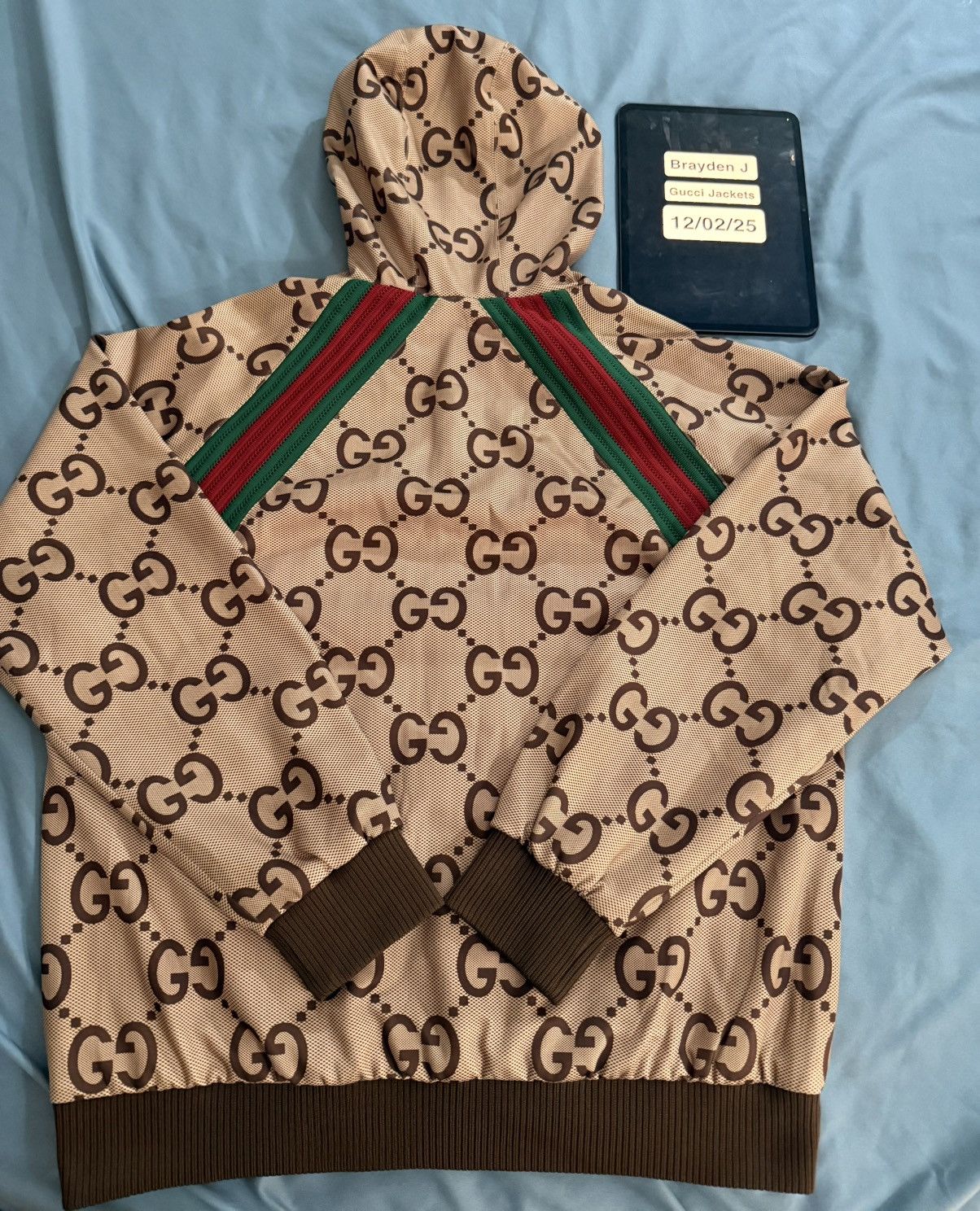 Gucci Gucci Beige GG Monogram Zip-Up Hoodie – Size M – Brand New Size US M / EU 48-50 / 2 - 9 Thumbnail