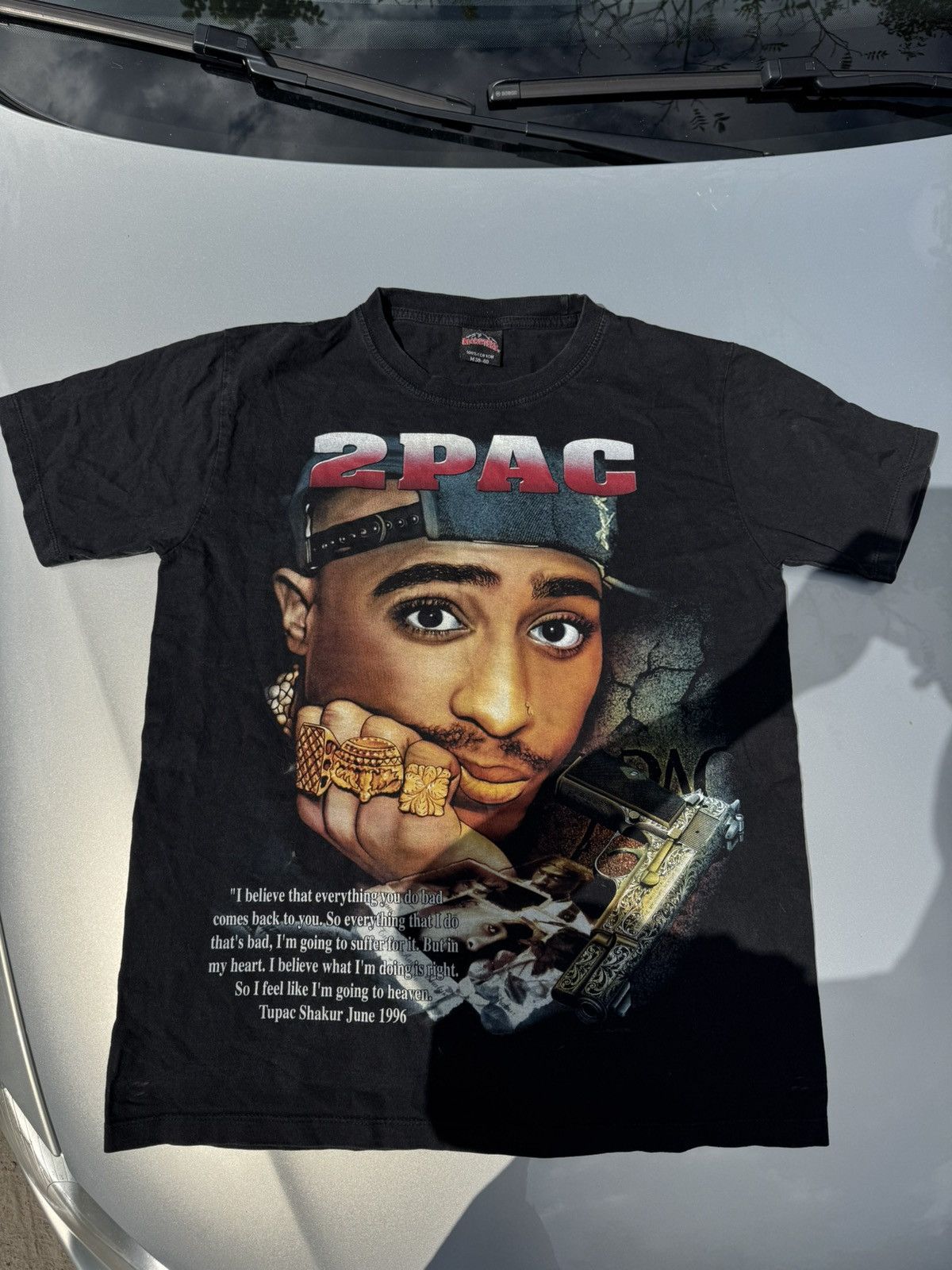 Band Tees 2pac Tupac Shakur June 1996 vintage t-shirt rap tee band M Size US M / EU 48-50 / 2 - 1 Thumbnail