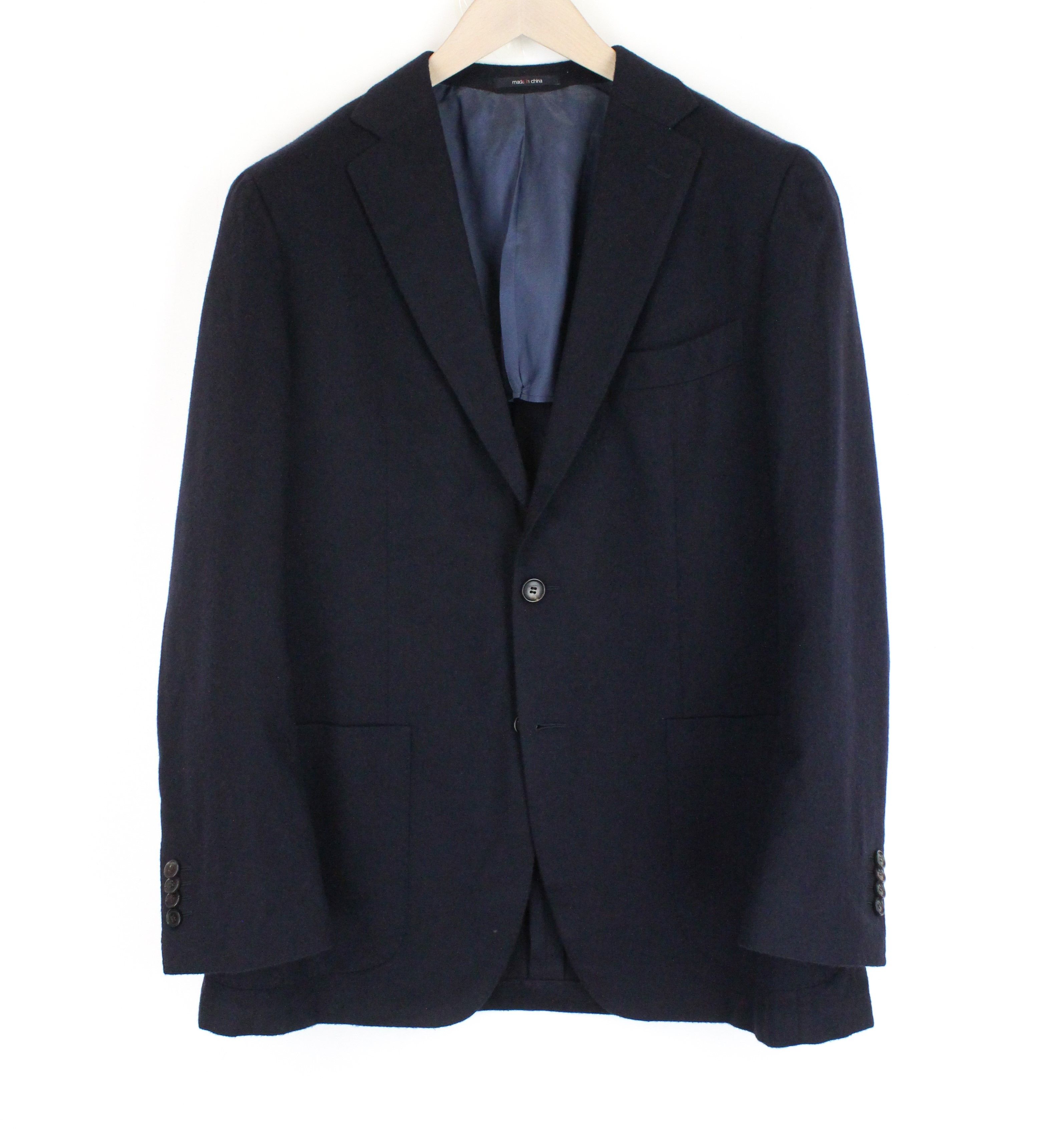 image of Suitsupply Havana Hl Uk42R Blue Slim Cashmere Blazer 67512, Men's