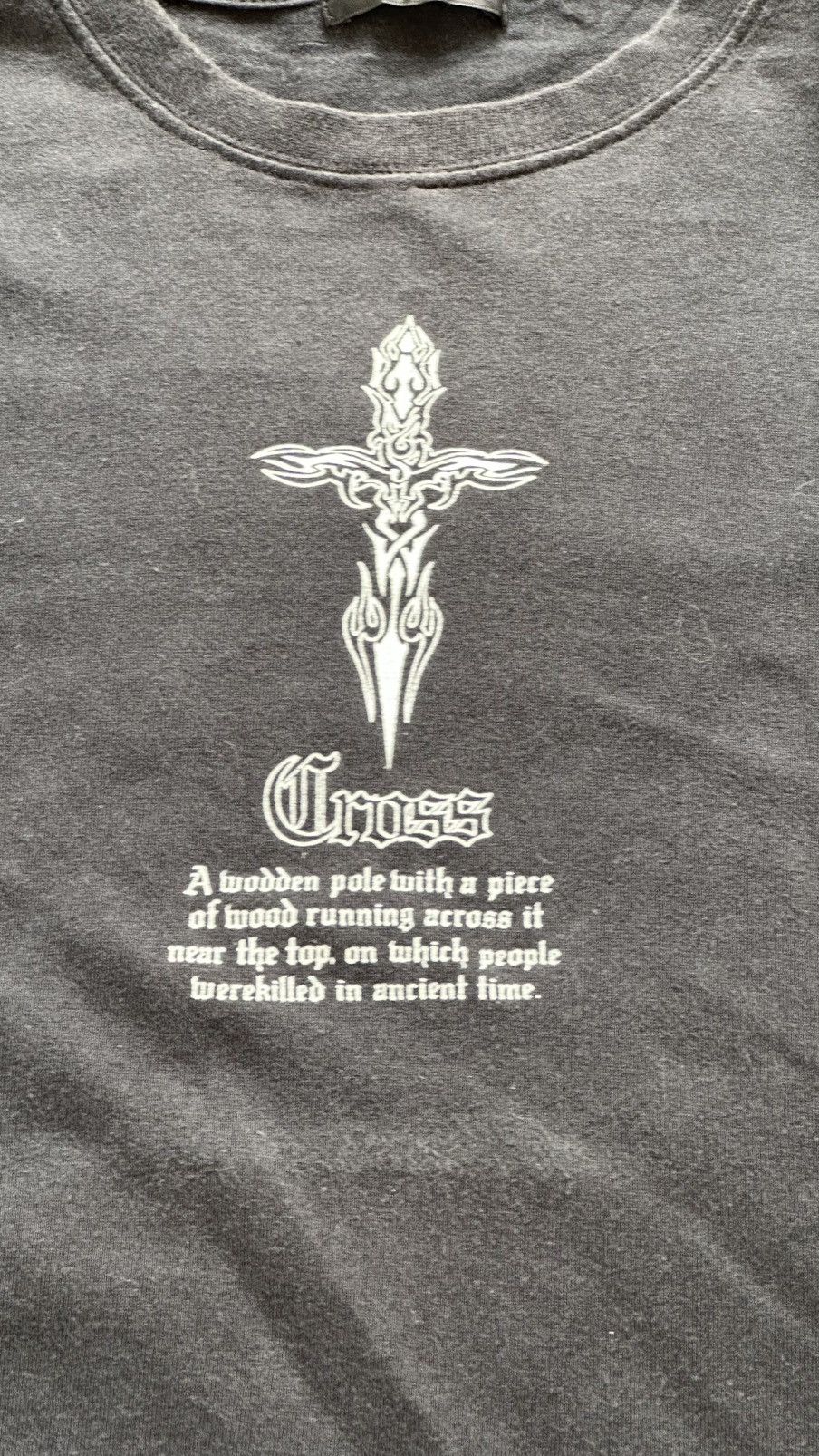 Japanese Brand RARE MIND GAMES CROSS GOTH TEE Size US L / EU 52-54 / 3 - 3 Thumbnail