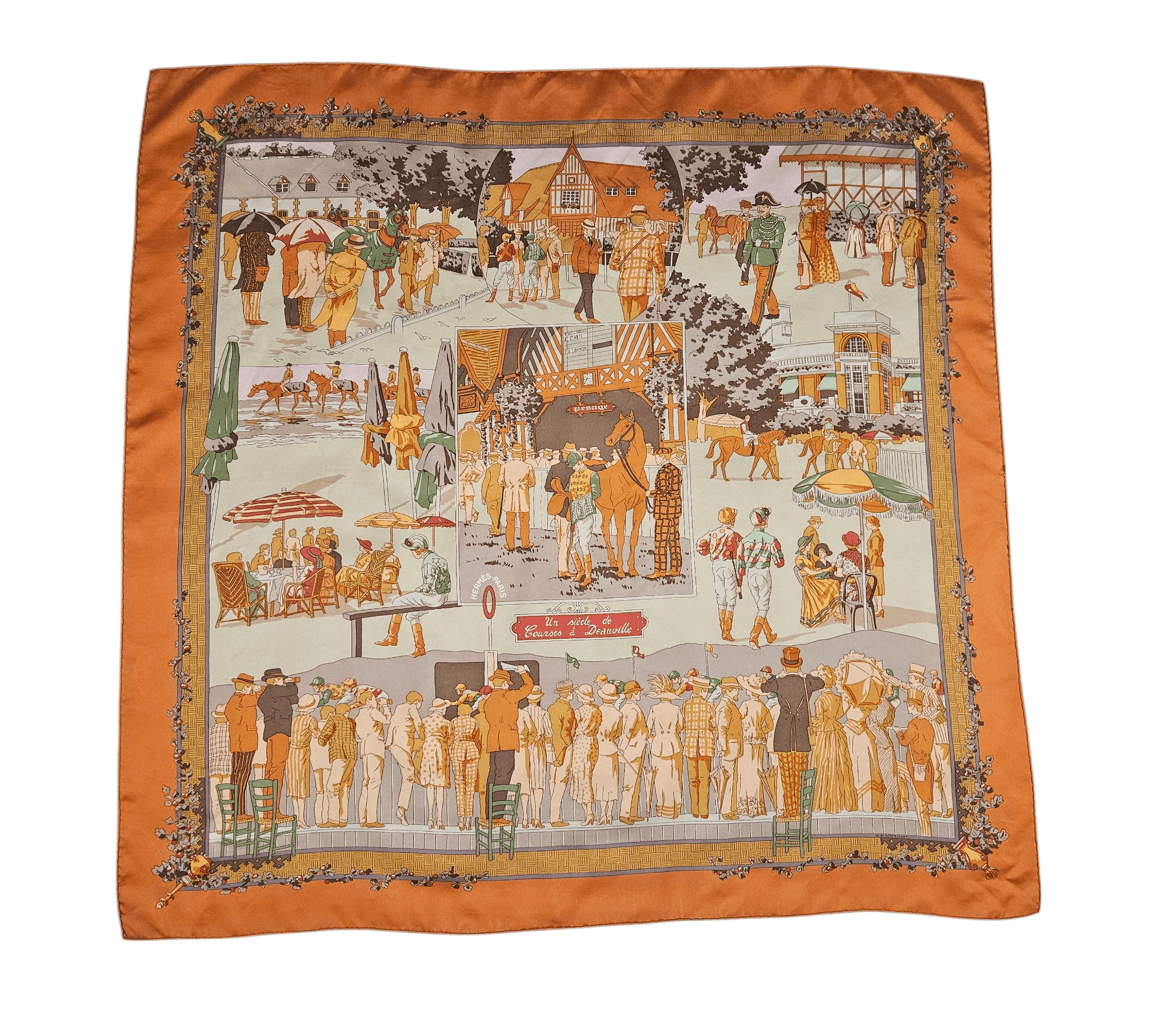 Hermes Hermes Un Siecle de Courses a Deauville silk scarf Size ONE SIZE - 1 Thumbnail