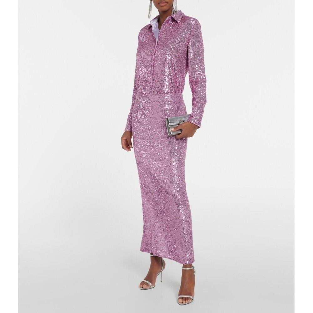 Tom Ford o1loc1c0924 GC5622 Sequined Maxi Skirt in Pink Size 24" / US 00 / IT 34 - 2 Thumbnail