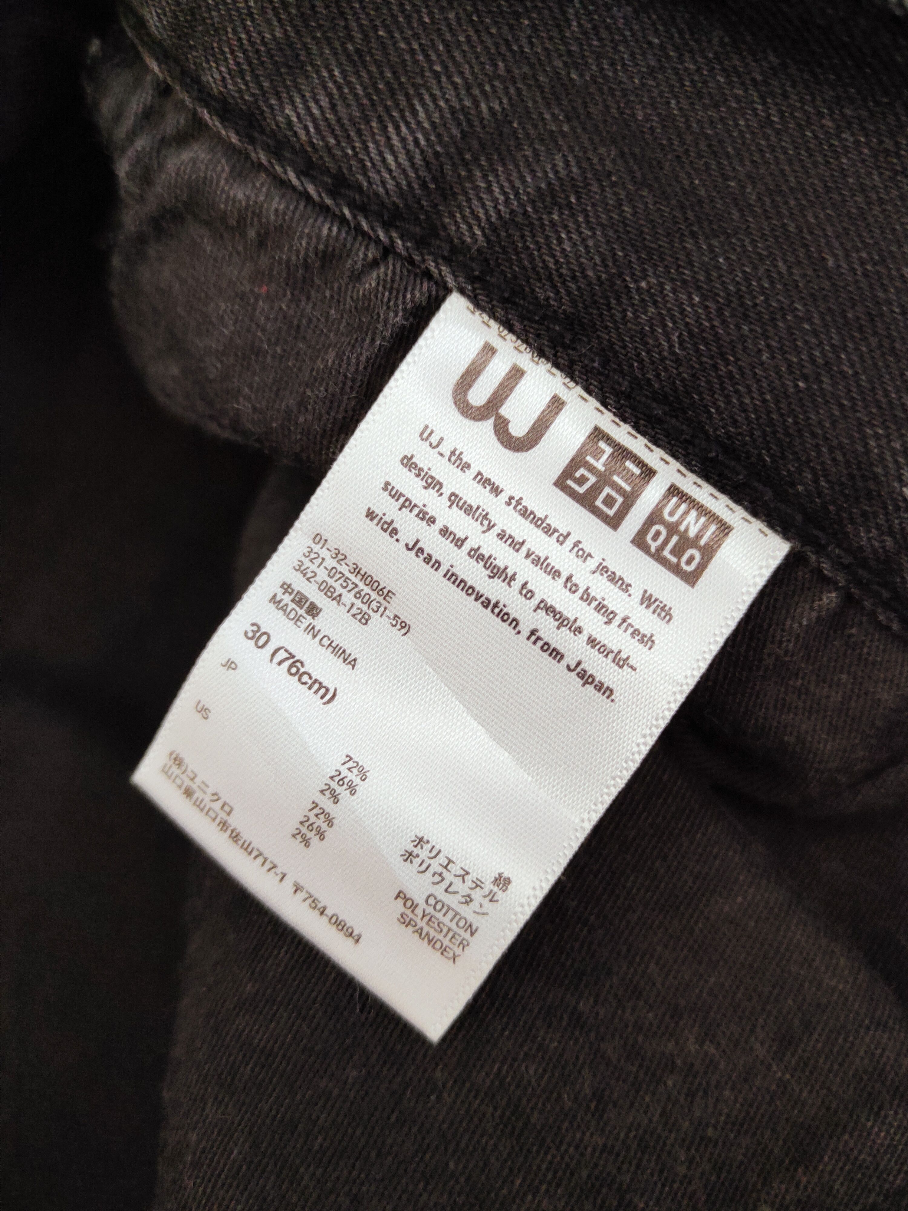 Uniqlo Black Distressed Ripped Jeans #W228