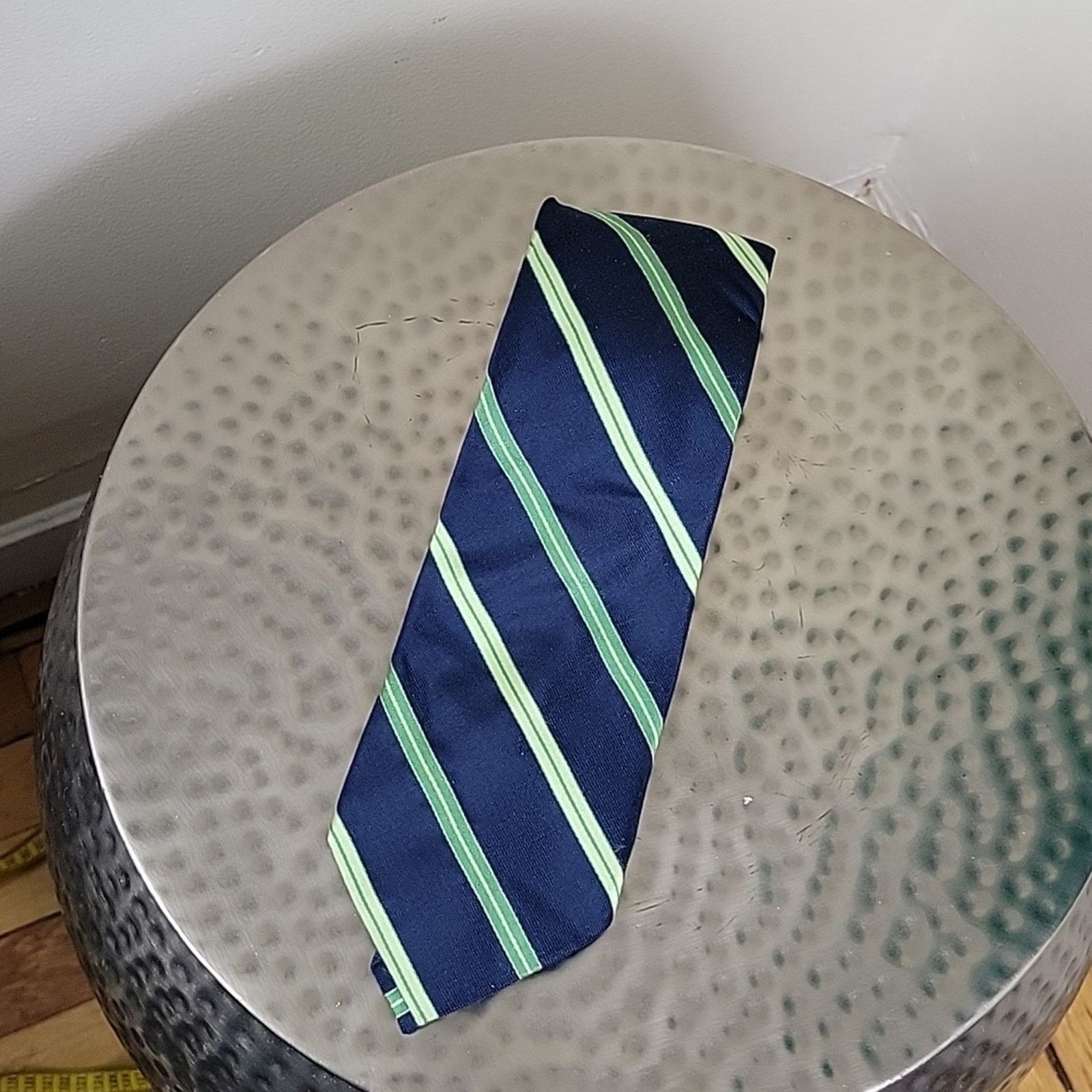 Nautica Nautica Blue Green Repp Silk Neck Tie Size ONE SIZE - 8 Thumbnail