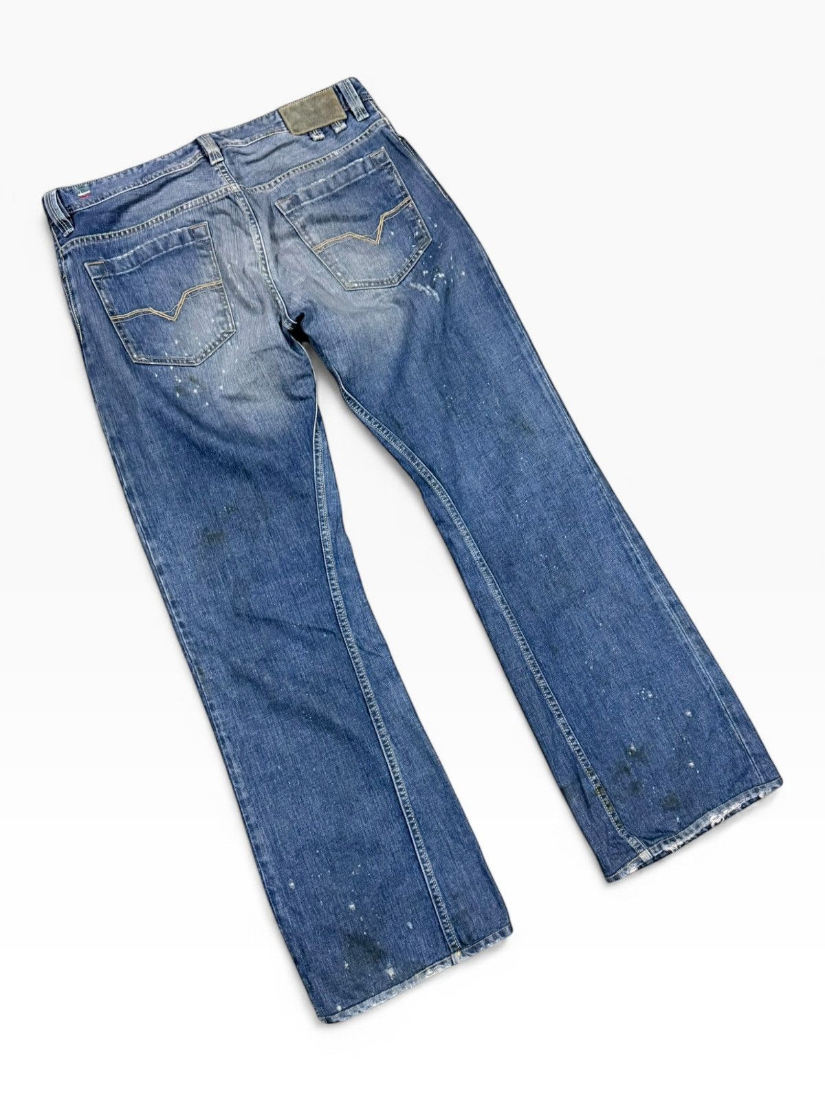 Diesel Authentic🔥Diesel Shazor Bell Bottom Wash Denim Size US 35 - 13 Thumbnail