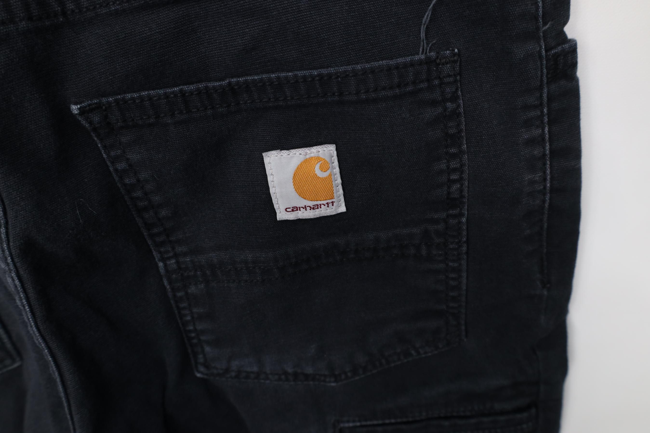 Carhartt Vintage Y2K Carhartt Relaxed Fit Stretch Canvas Pants Black Size US 33 - 15 Thumbnail