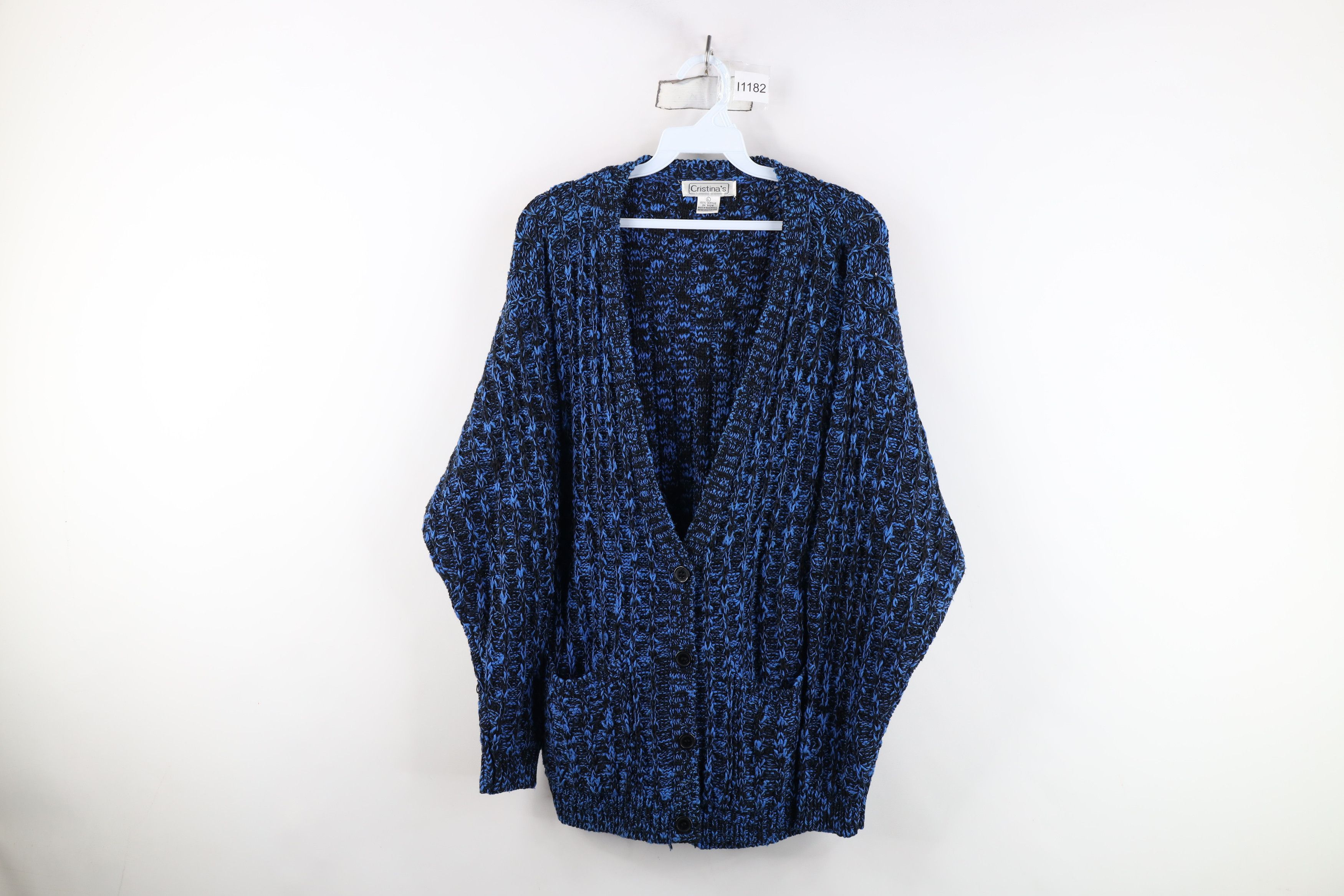 Vintage Vintage 90s Streetwear Chunky Ribbed Knit Cardigan Sweater Size L / US 10 / IT 46 - 1 Thumbnail
