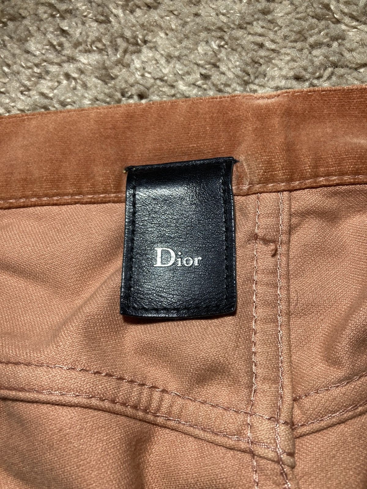 Dior AW05 Dior Velvet Peach Semi Flare Jeans Skinny 2005 Hedi Size US 27 - 8 Thumbnail