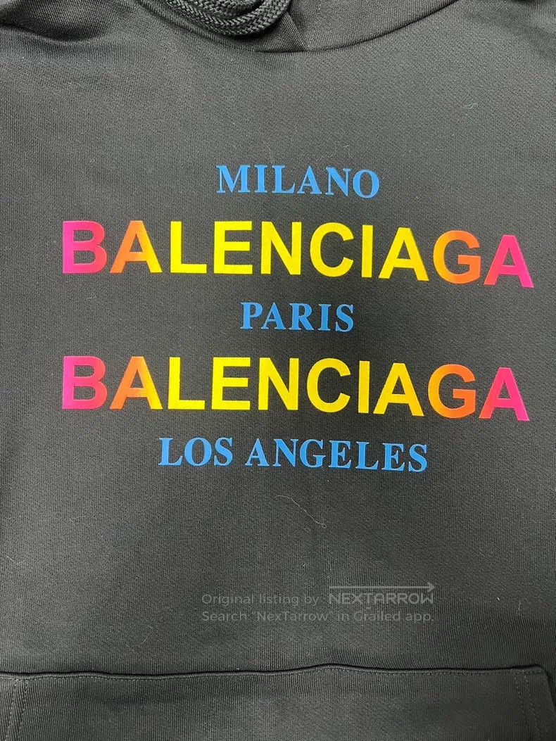 Balenciaga Balenciaga Logo slogan hooded sweater Size US S / EU 44-46 / 1 - 3 Thumbnail
