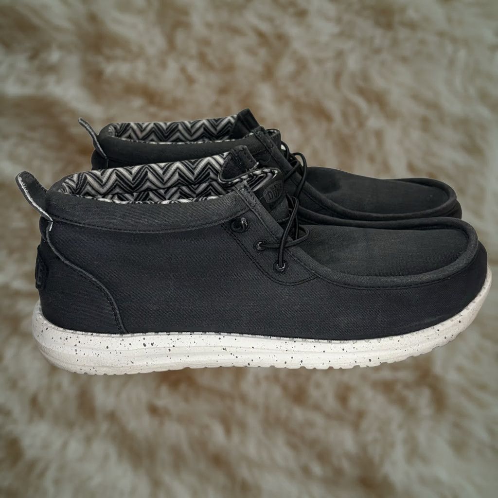 Vintage Hey Dude Wally Mid Canvas Shoes Mens Size 9 Gray Slip-On Casual Lightweight Size US 9 / EU 42 - 1 Thumbnail