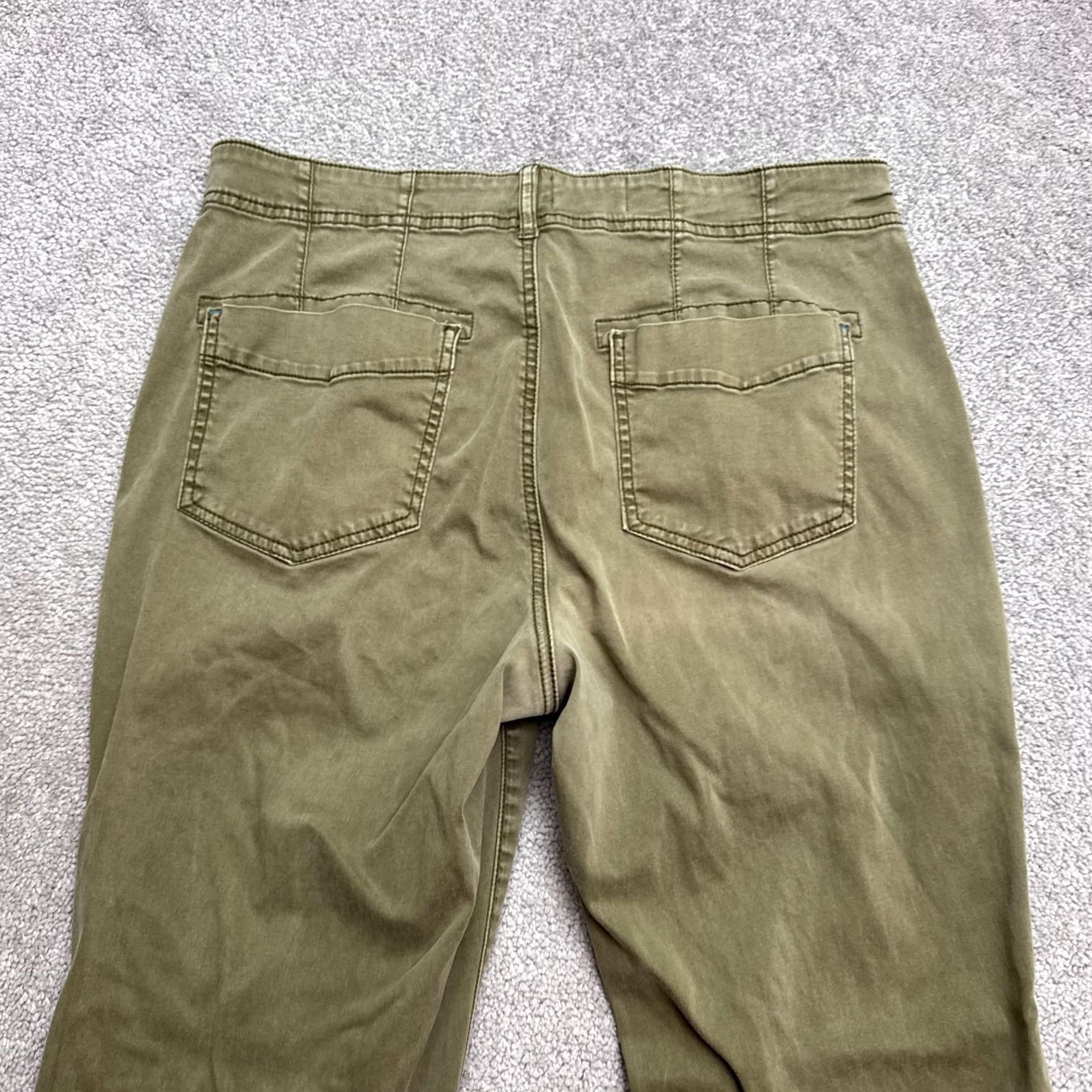 Anthropologie VINTAGE Anthropologie Pilcro Demilune Bootcut Flared Pants Womens 30 Green High Rise Size 30" / US 8 / IT 44 - 3 Thumbnail