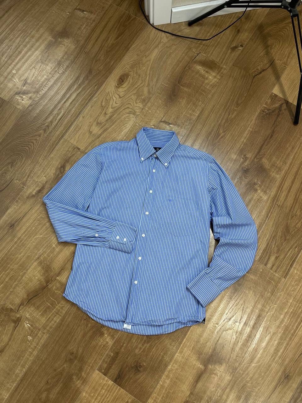 Vintage Balenciaga 90’s Y2K Button Ups Striped Blue Shirt