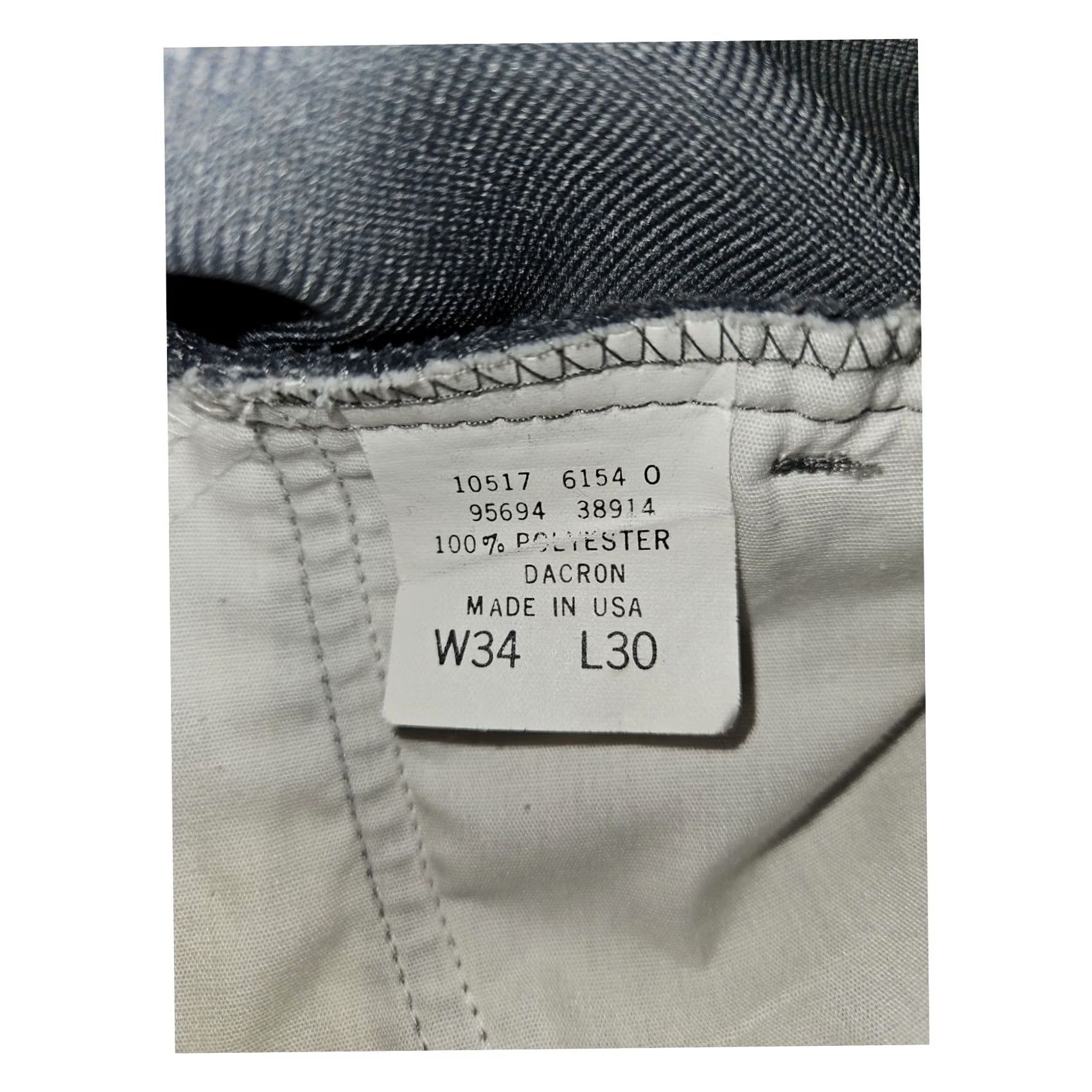 Levi's VINTAGE Levi's Polyester Pants Men 34x30 Gray Black Tab Creased Classic Casual 80s 90s USA Mens Size US 34 / EU 50 - 2 Thumbnail