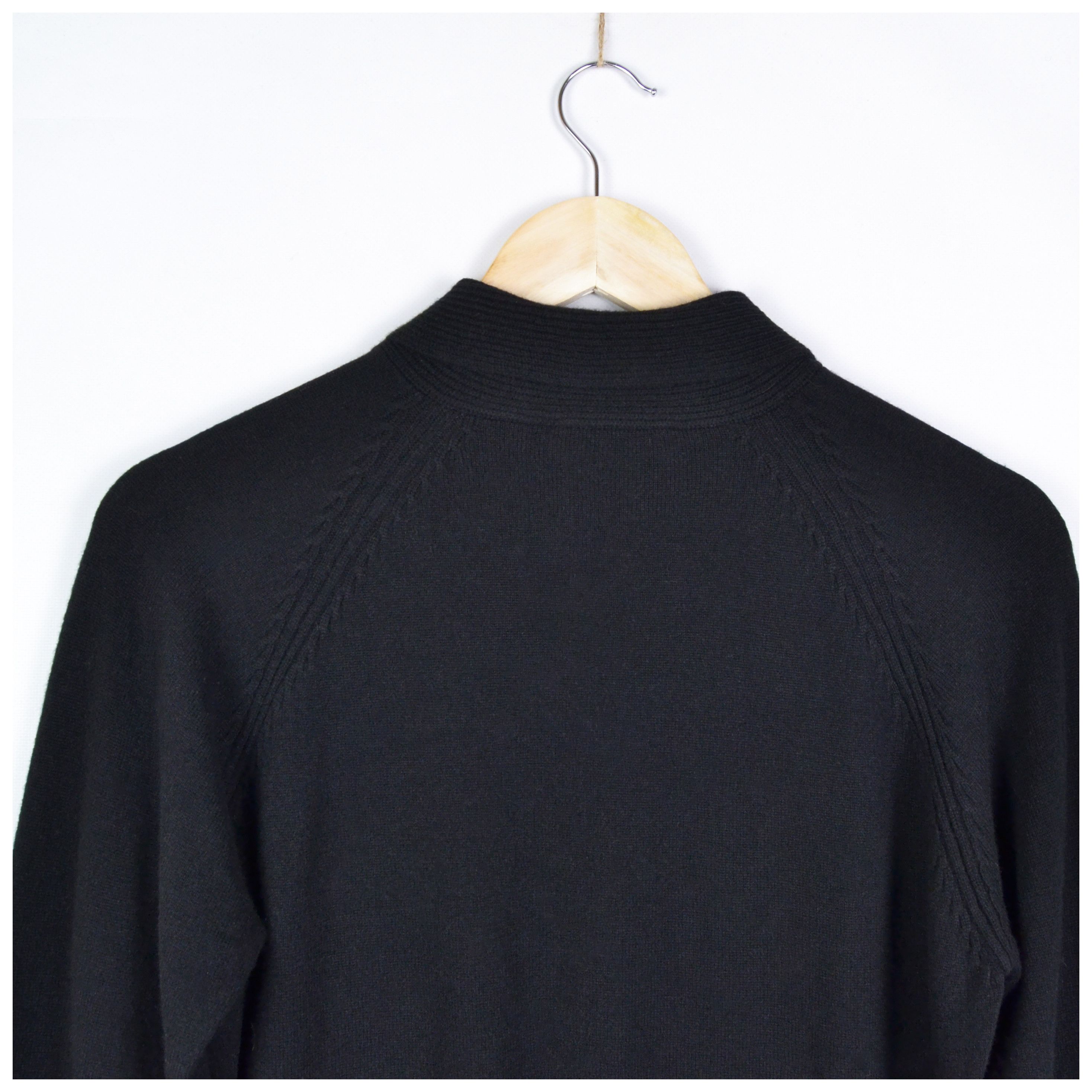 Loro Piana Vintage Loro Piana Black Cashmere Shawl Collar Sweater Size XL / US 12-14 / IT 48-50 - 18 Thumbnail