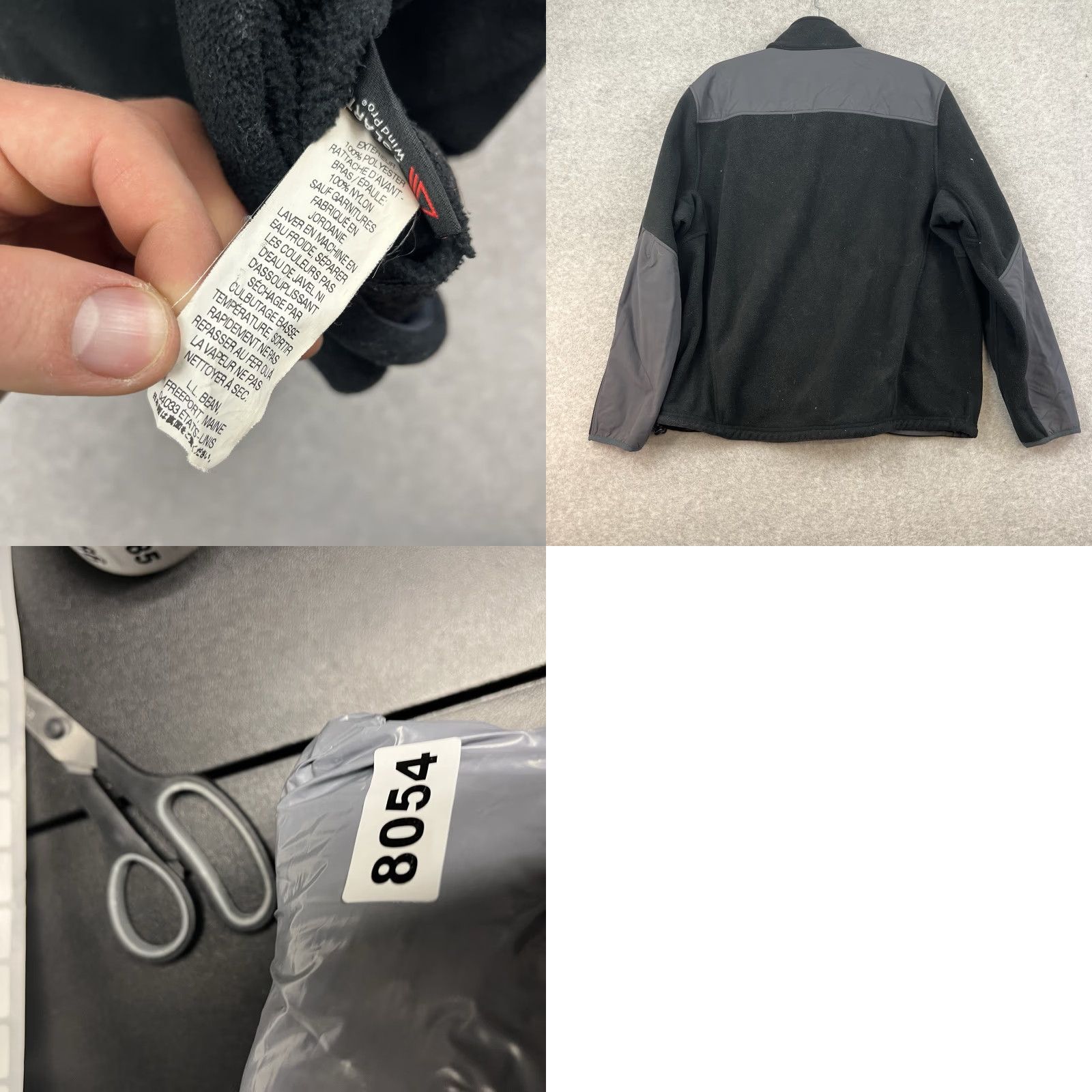 Vintage VINTAGE L.L. Bean Jacket Coat Gray Black Fleece Nylon Full Zip Hybrid Polartec Men’s XL EUC Size US XL / EU 56 / 4 - 8 Thumbnail