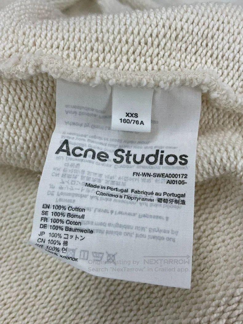 Acne Studios Acne Studios Beige Printed Hooded Sweatshirt Size US XXS / EU 40 - 5 Thumbnail