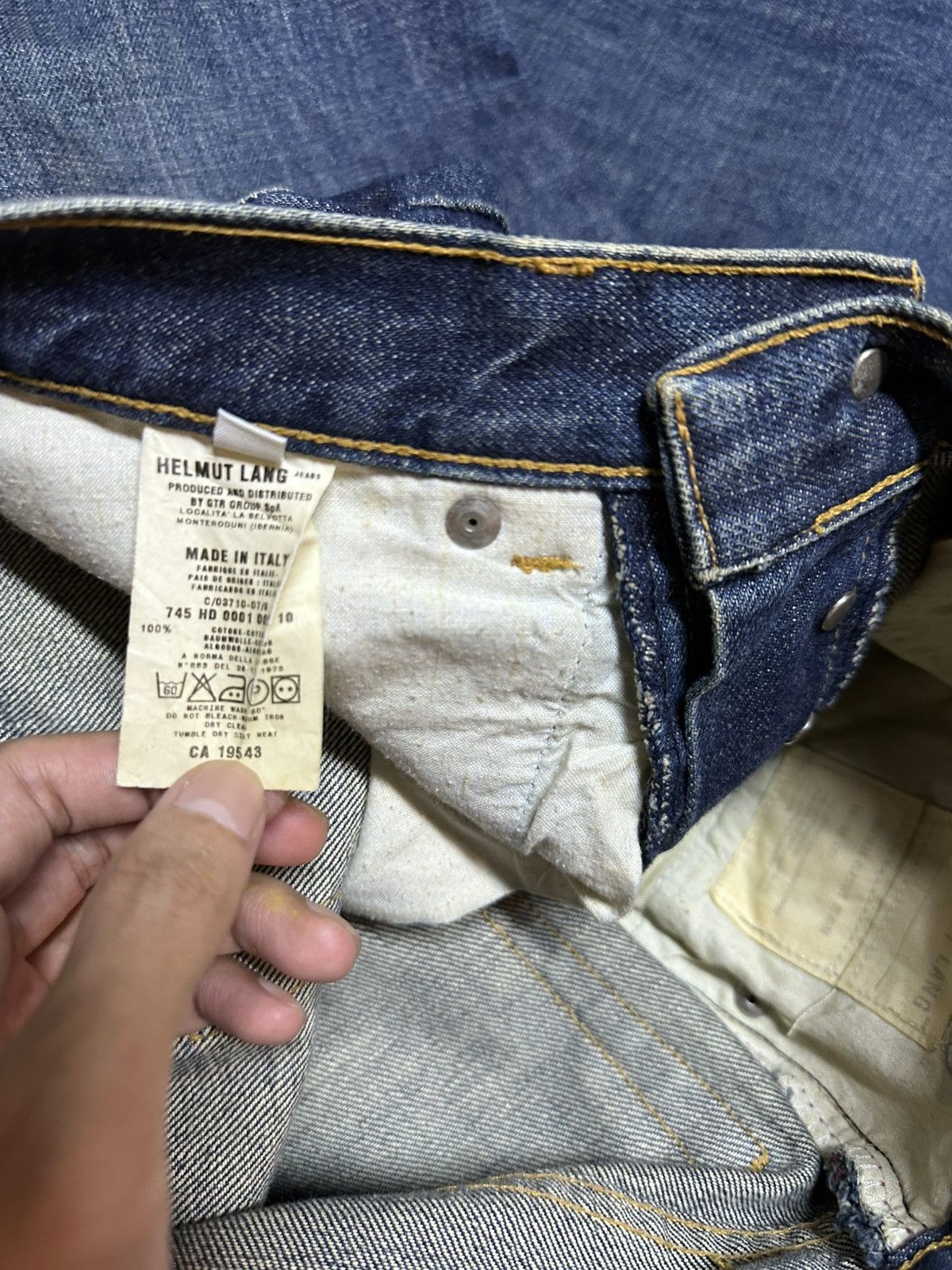 Helmut Lang Vintage Helmut Lang Indigo Blue Denim Size US 29 - 4 Thumbnail